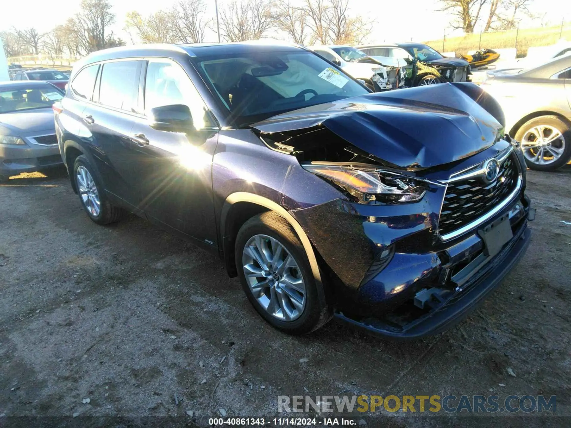 1 Photograph of a damaged car 5TDXBRCH0MS523357 TOYOTA HIGHLANDER 2021
