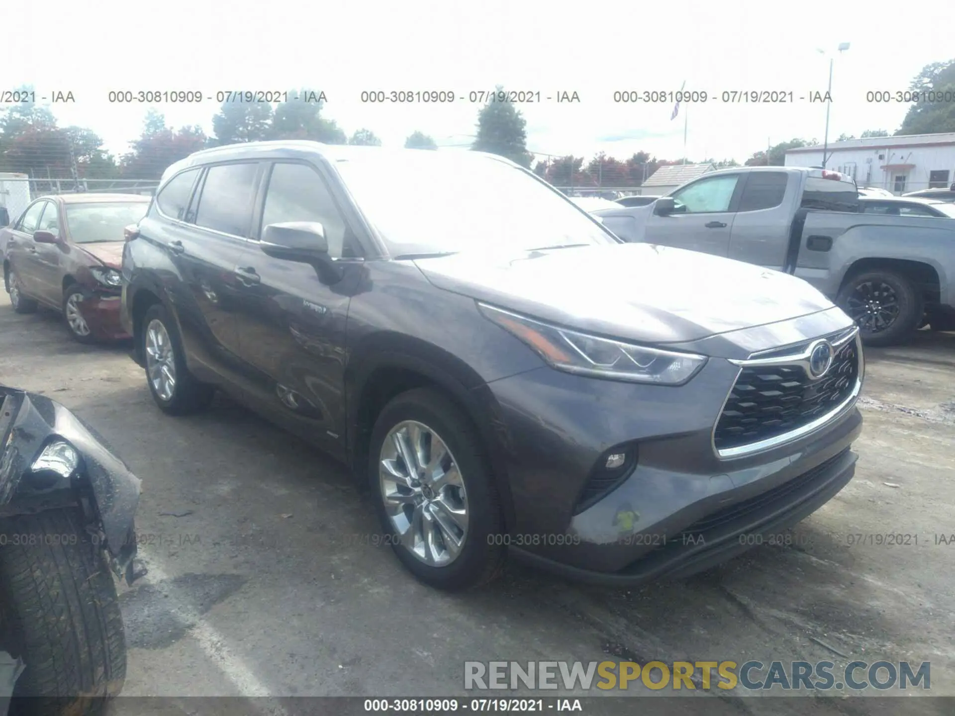 1 Фотография поврежденного автомобиля 5TDXBRCH4MS525483 TOYOTA HIGHLANDER 2021