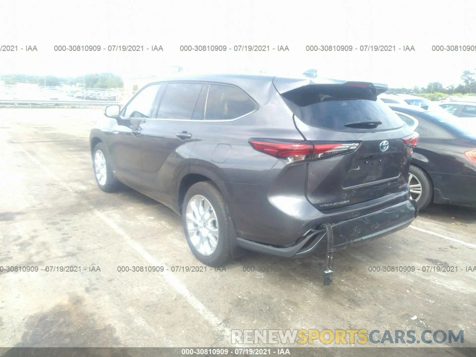 3 Фотография поврежденного автомобиля 5TDXBRCH4MS525483 TOYOTA HIGHLANDER 2021