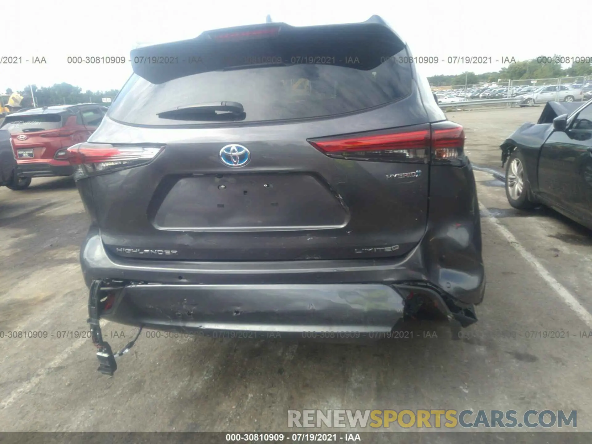 6 Фотография поврежденного автомобиля 5TDXBRCH4MS525483 TOYOTA HIGHLANDER 2021