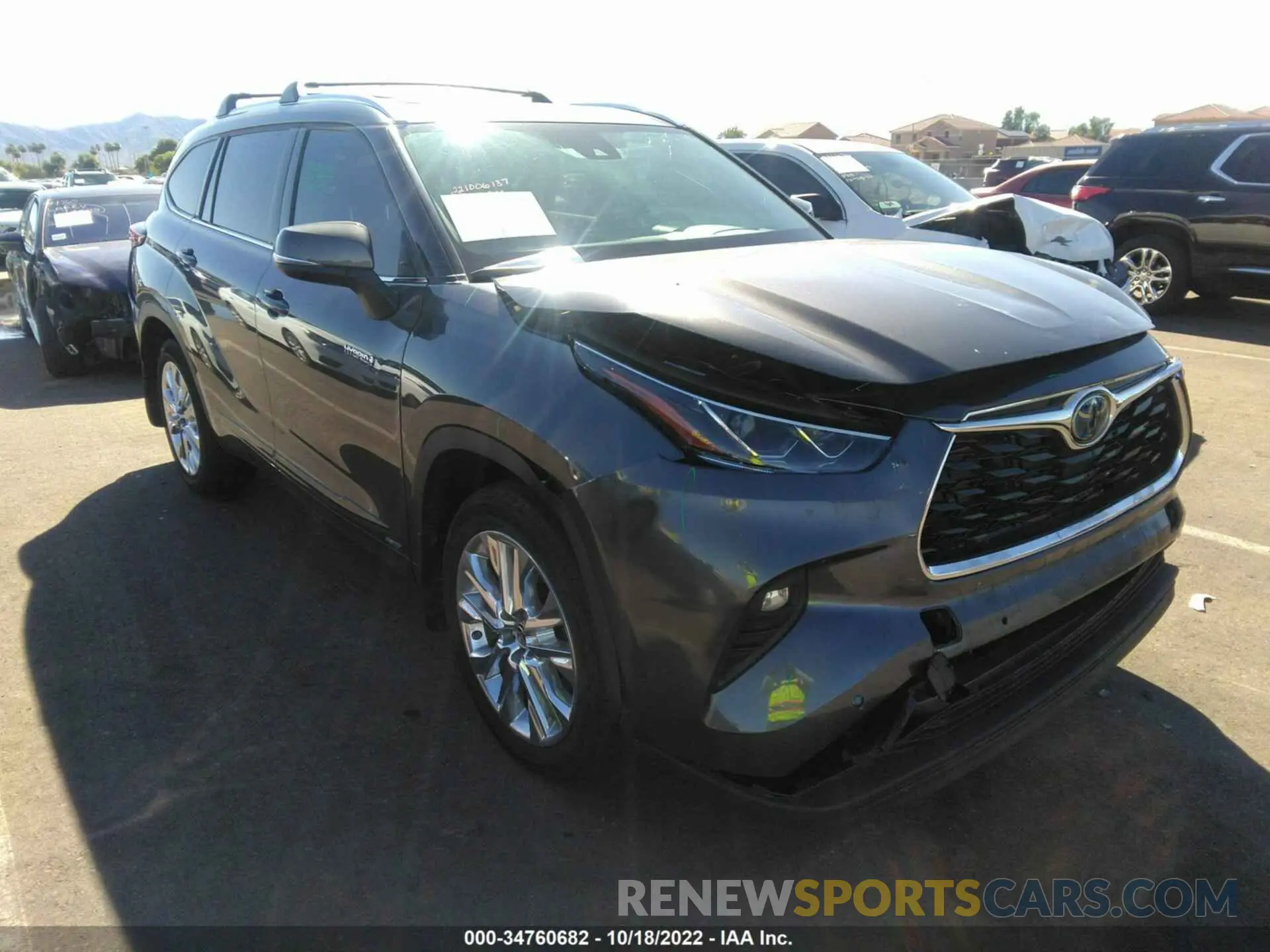 1 Фотография поврежденного автомобиля 5TDXBRCH5MS531826 TOYOTA HIGHLANDER 2021