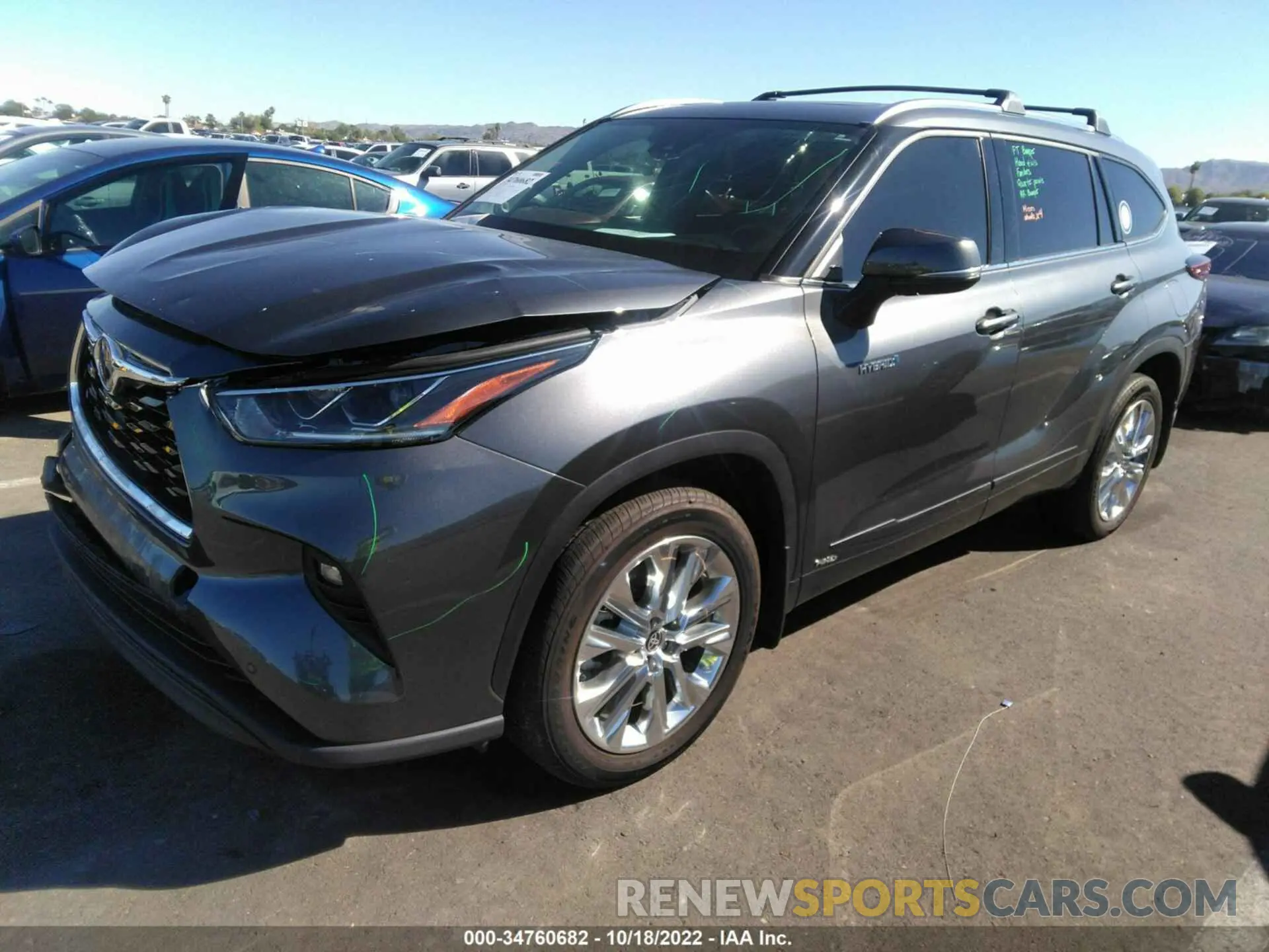 2 Фотография поврежденного автомобиля 5TDXBRCH5MS531826 TOYOTA HIGHLANDER 2021
