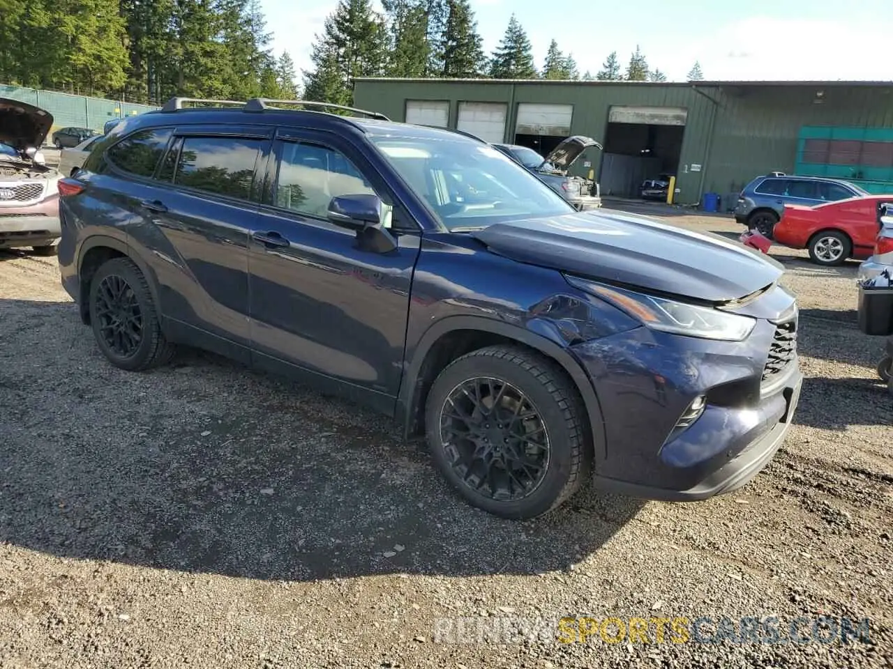 4 Фотография поврежденного автомобиля 5TDXBRCH7MS048435 TOYOTA HIGHLANDER 2021