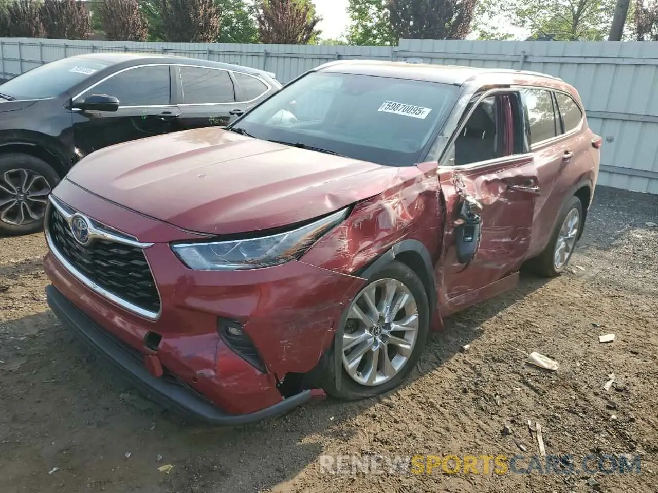 1 Photograph of a damaged car 5TDYARAH6MS505536 TOYOTA HIGHLANDER 2021