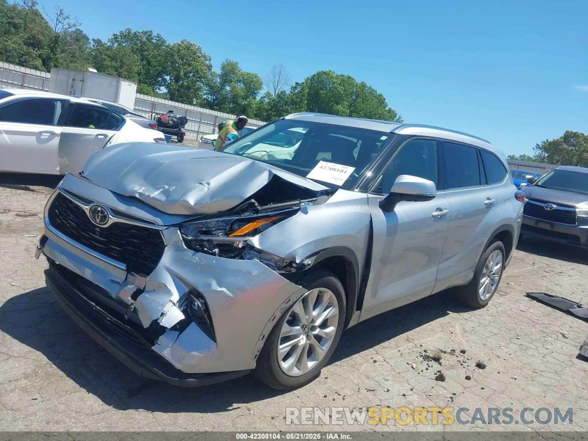2 Фотография поврежденного автомобиля 5TDYZRAH0MS089945 TOYOTA HIGHLANDER 2021