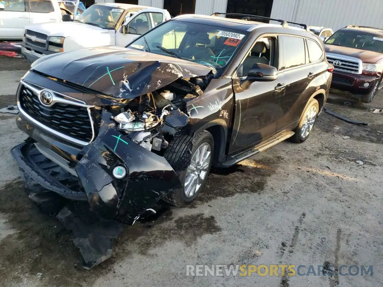 1 Photograph of a damaged car 5TDYZRAH6MS055881 TOYOTA HIGHLANDER 2021