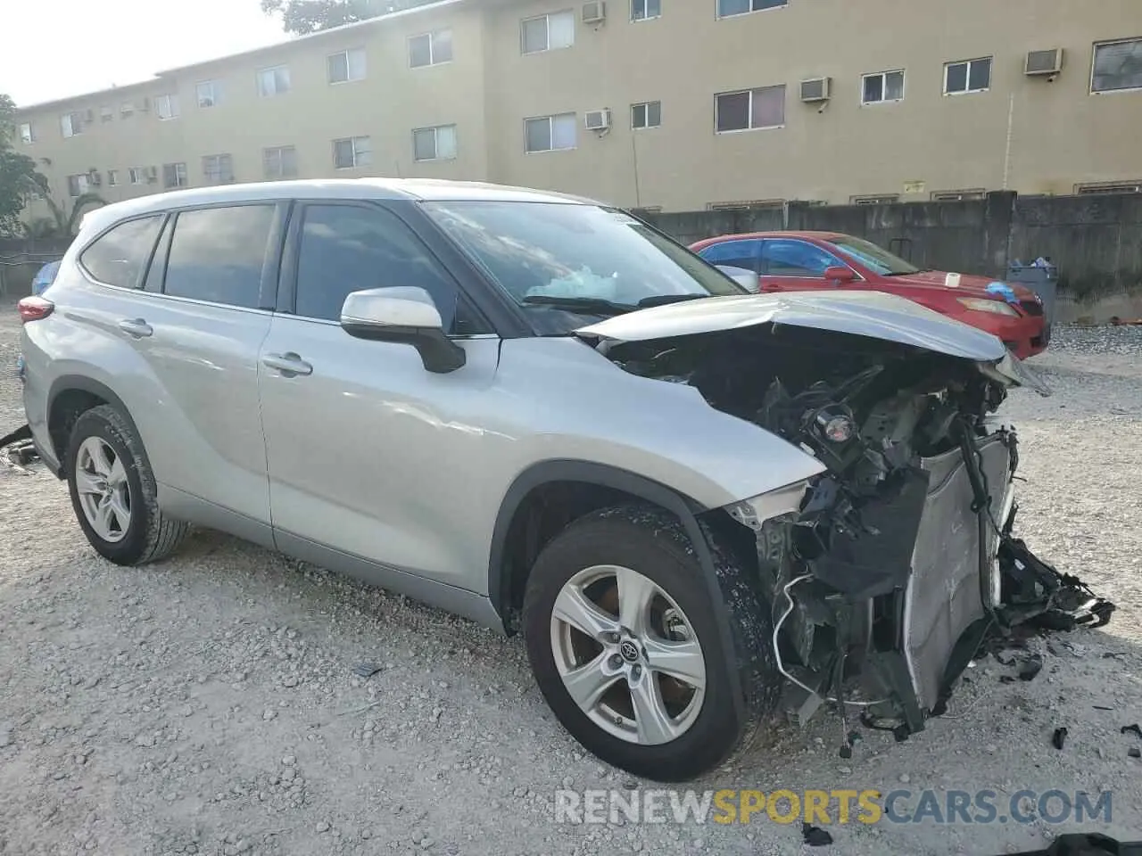 4 Фотография поврежденного автомобиля 5TDZZRAH0MS066492 TOYOTA HIGHLANDER 2021
