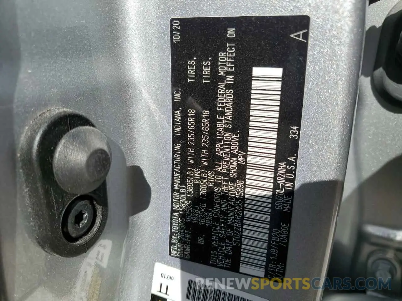 13 Photograph of a damaged car 5TDZZRAH2MS515896 TOYOTA HIGHLANDER 2021