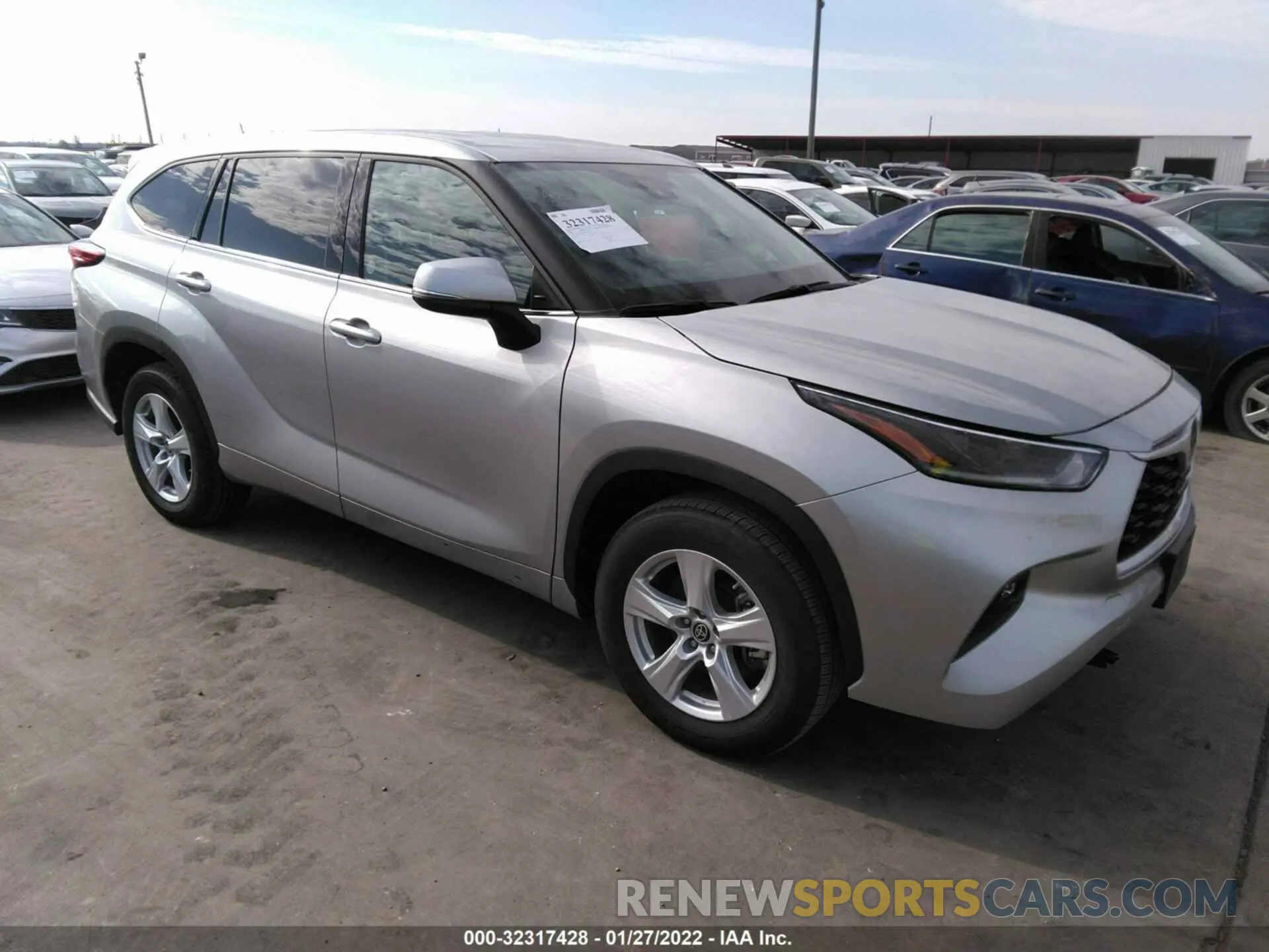 1 Photograph of a damaged car 5TDZZRAH4MS068634 TOYOTA HIGHLANDER 2021