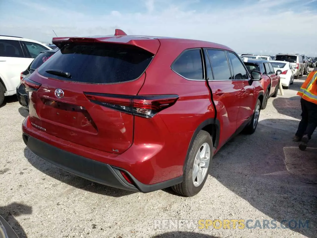 4 Фотография поврежденного автомобиля 5TDZZRAH5MS044701 TOYOTA HIGHLANDER 2021