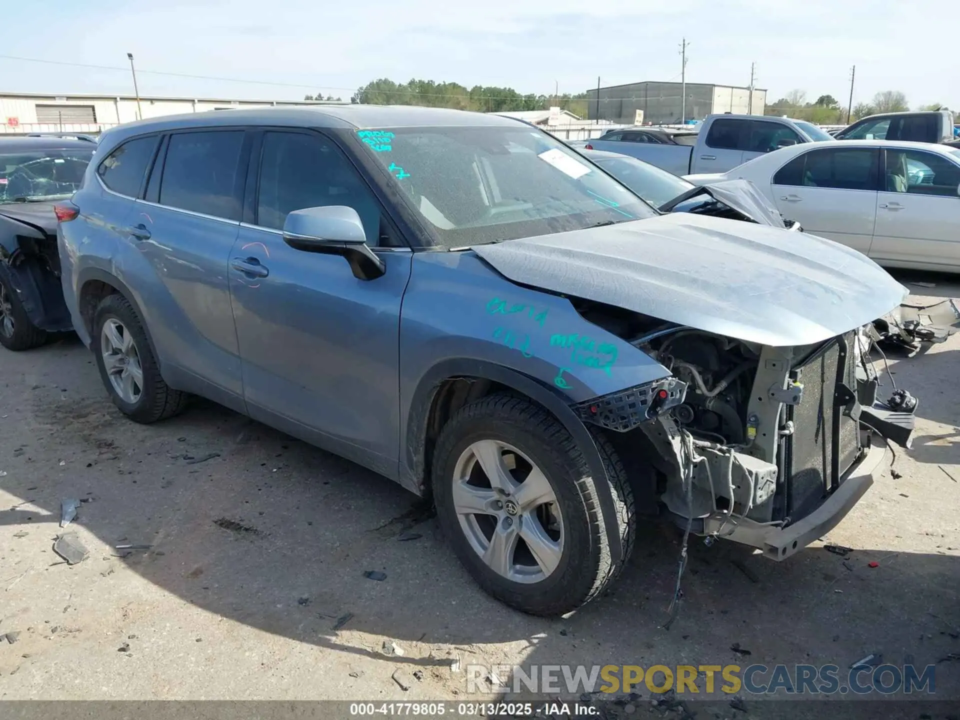1 Photograph of a damaged car 5TDZZRAH6MS034453 TOYOTA HIGHLANDER 2021