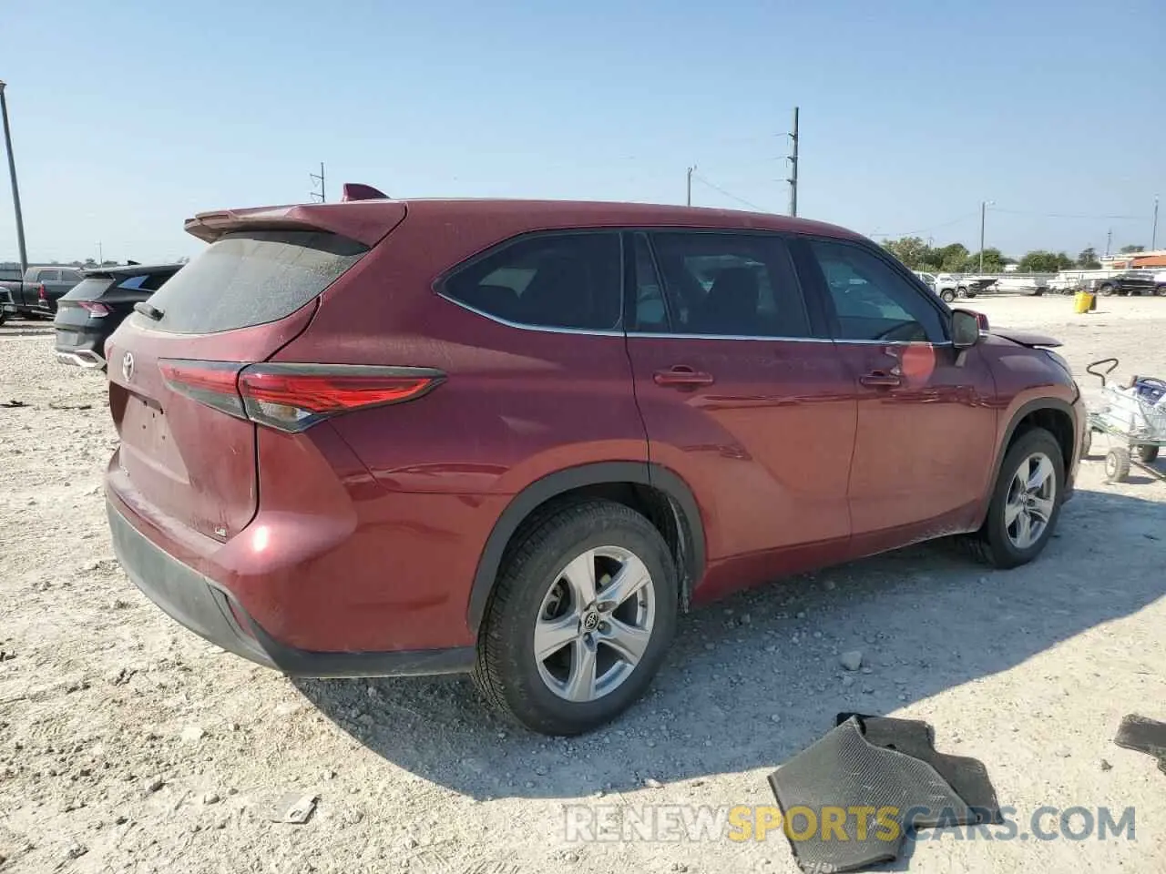 3 Фотография поврежденного автомобиля 5TDZZRAH6MS086794 TOYOTA HIGHLANDER 2021