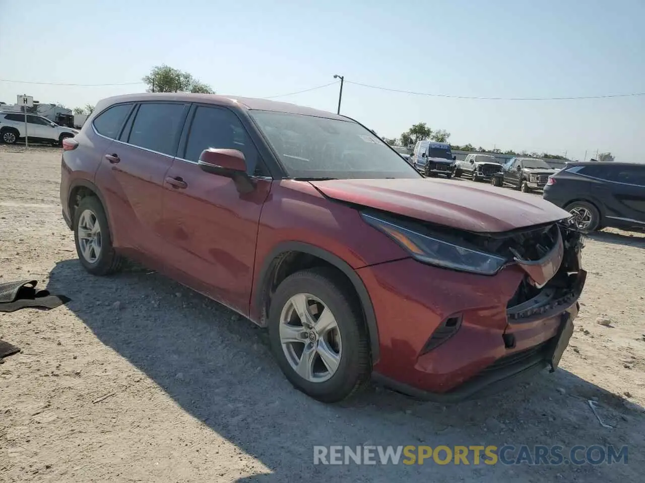 4 Фотография поврежденного автомобиля 5TDZZRAH6MS086794 TOYOTA HIGHLANDER 2021