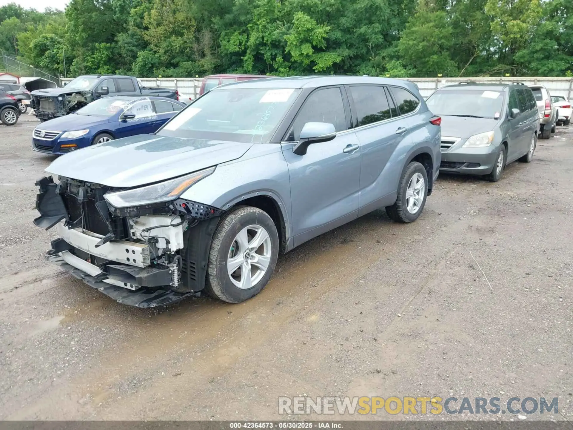 2 Фотография поврежденного автомобиля 5TDZZRAH8MS032512 TOYOTA HIGHLANDER 2021