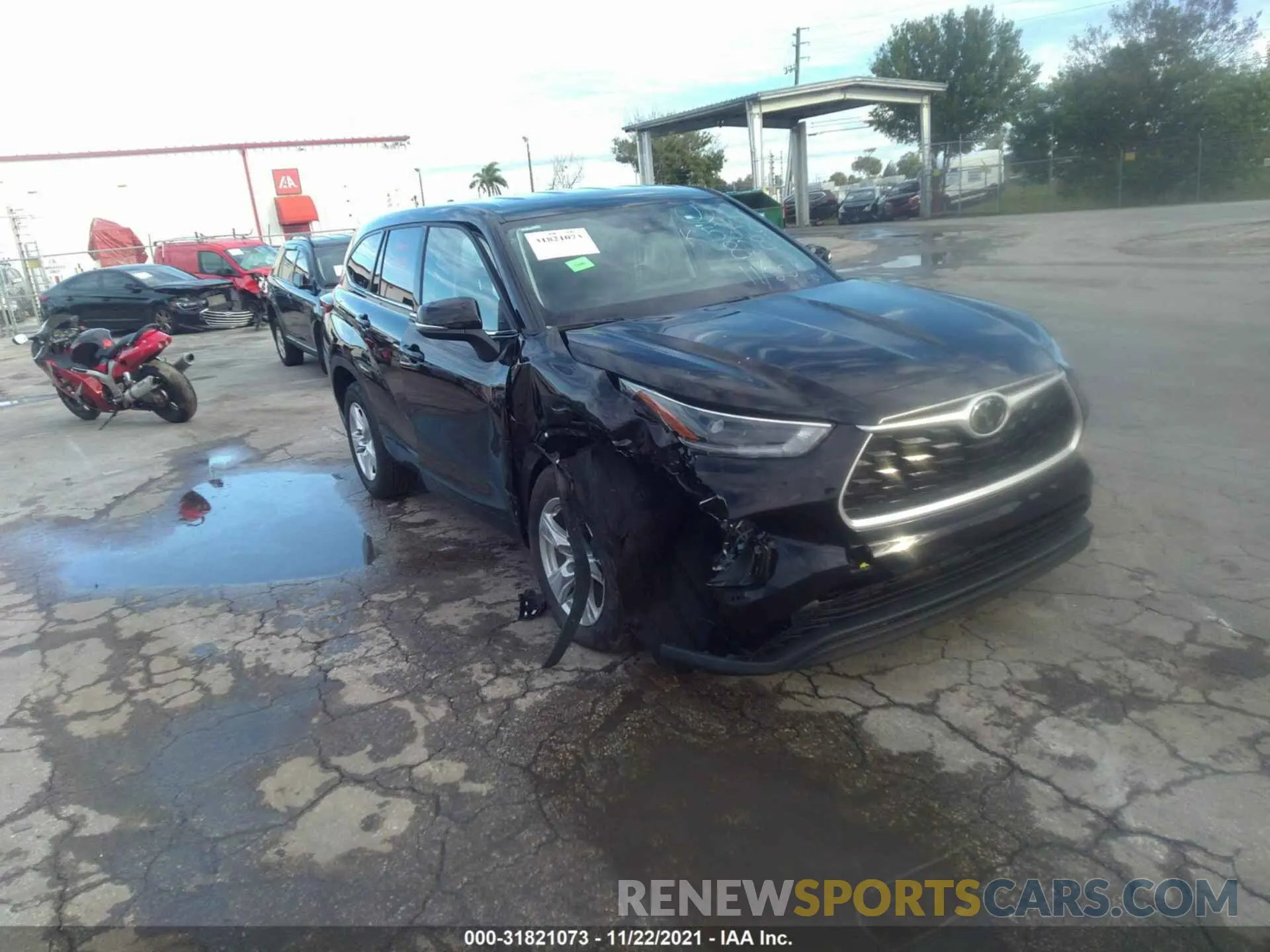 1 Фотография поврежденного автомобиля 5TDZZRAH9MS088281 TOYOTA HIGHLANDER 2021