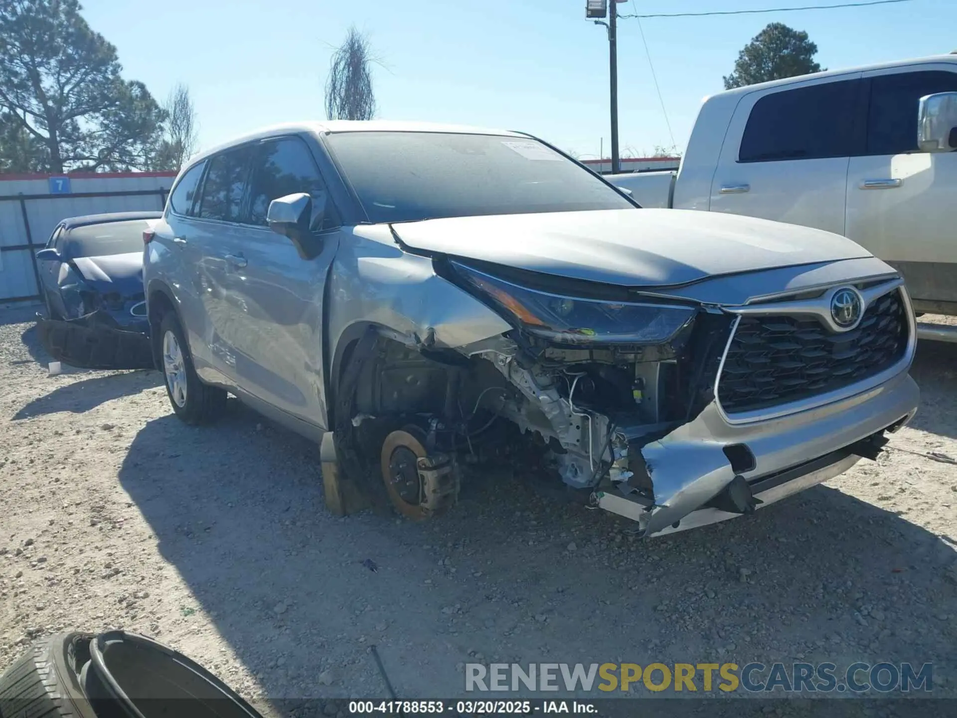 1 Photograph of a damaged car 5TDZZRAH9MS533683 TOYOTA HIGHLANDER 2021