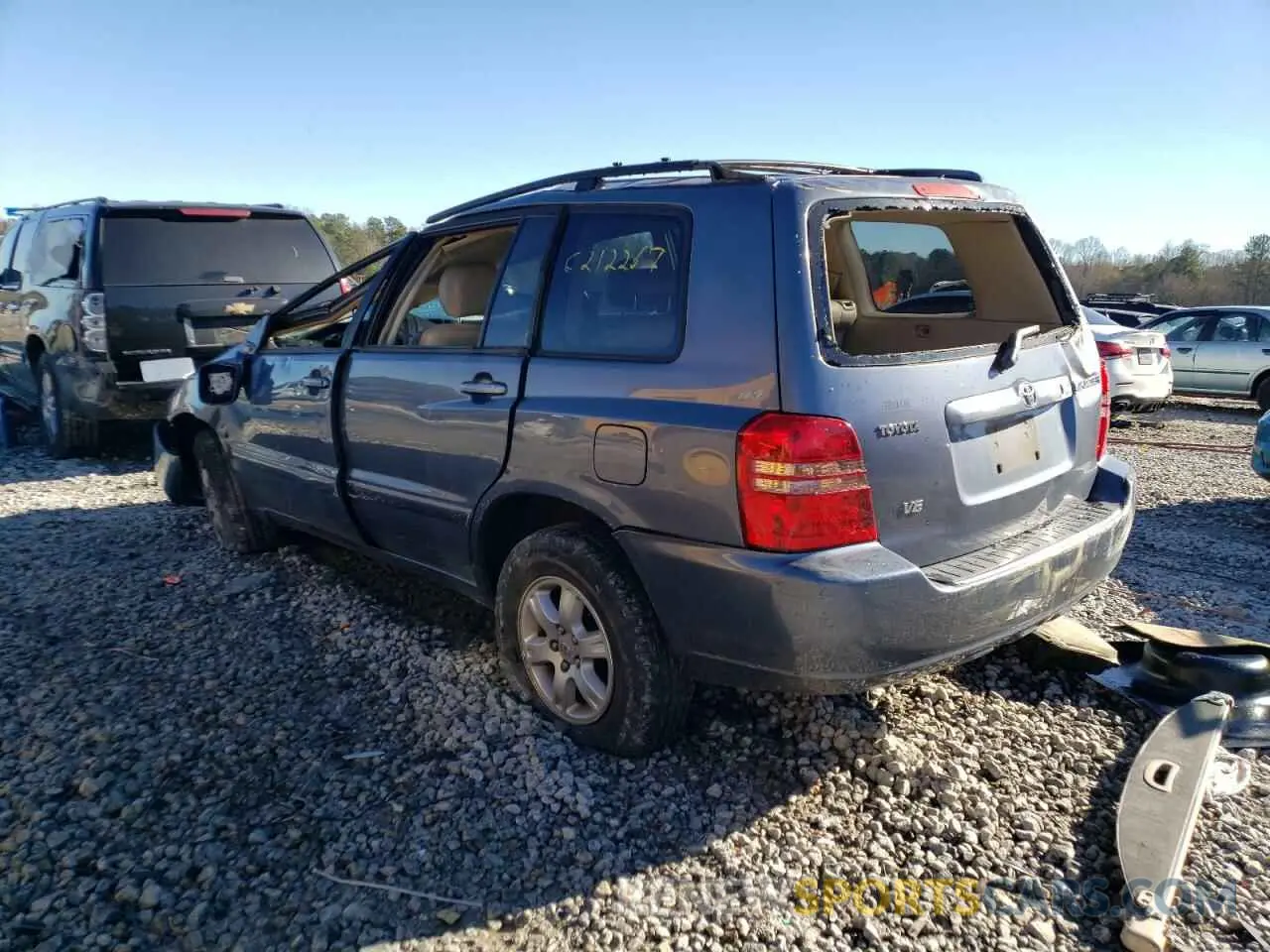 2 Фотография поврежденного автомобиля JTEGF21AX30094498 TOYOTA HIGHLANDER 2021