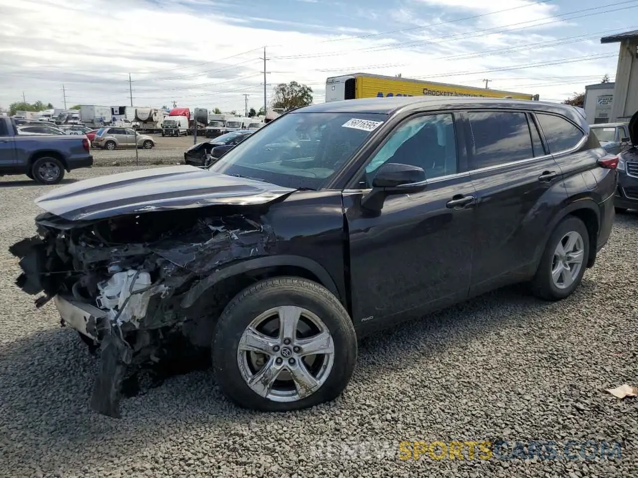 1 Photograph of a damaged car 5TDBBRCH1NS087887 TOYOTA HIGHLANDER 2022