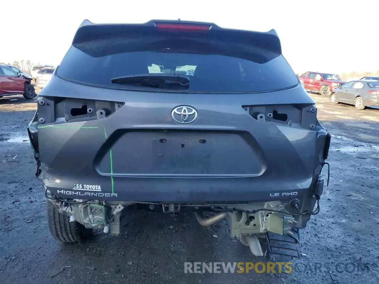 6 Фотография поврежденного автомобиля 5TDBZRBH8NS240231 TOYOTA HIGHLANDER 2022