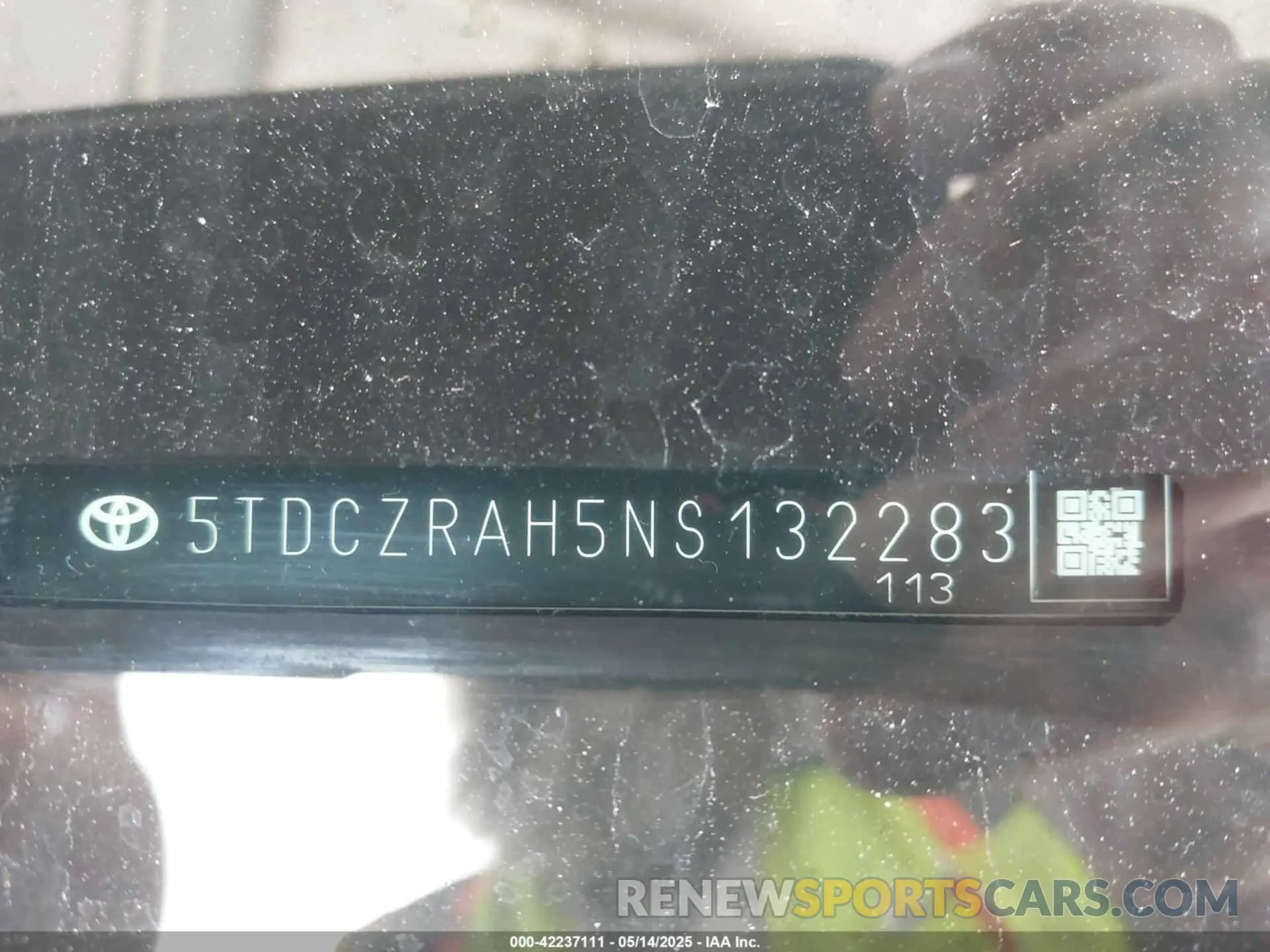 9 Photograph of a damaged car 5TDCZRAH5NS132283 TOYOTA HIGHLANDER 2022