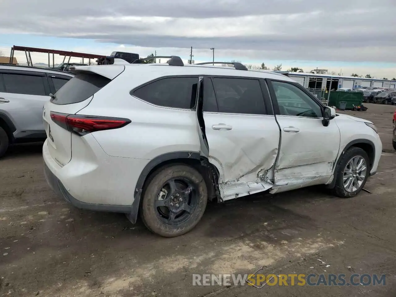 3 Фотография поврежденного автомобиля 5TDDZRBH6NS593432 TOYOTA HIGHLANDER 2022
