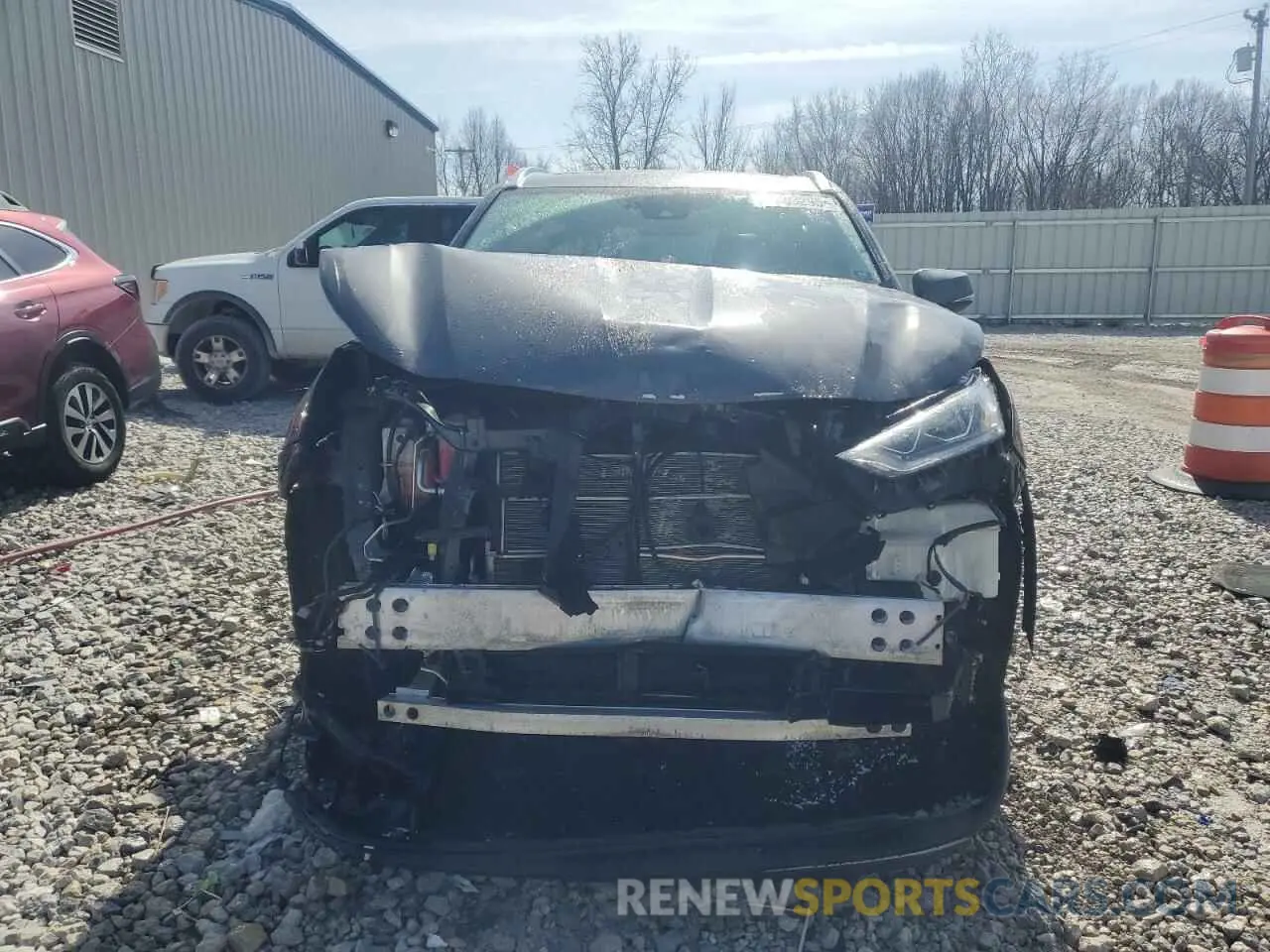 5 Photograph of a damaged car 5TDEBRCH7NS089088 TOYOTA HIGHLANDER 2022