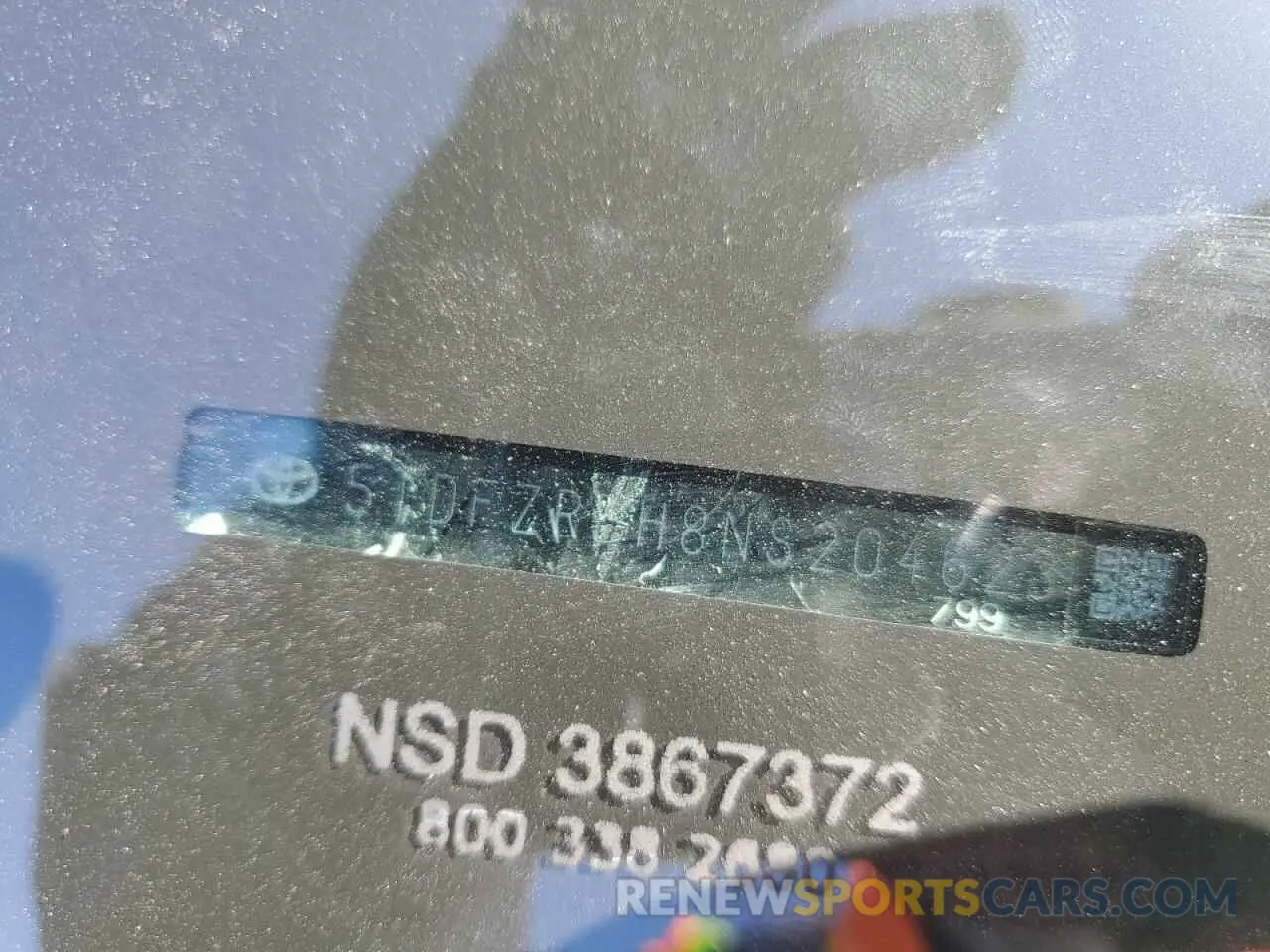 13 Photograph of a damaged car 5TDFZRBH8NS204623 TOYOTA HIGHLANDER 2022