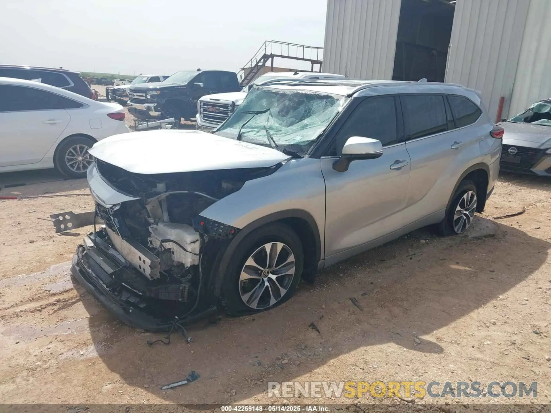 2 Фотография поврежденного автомобиля 5TDGARAH9NS515975 TOYOTA HIGHLANDER 2022