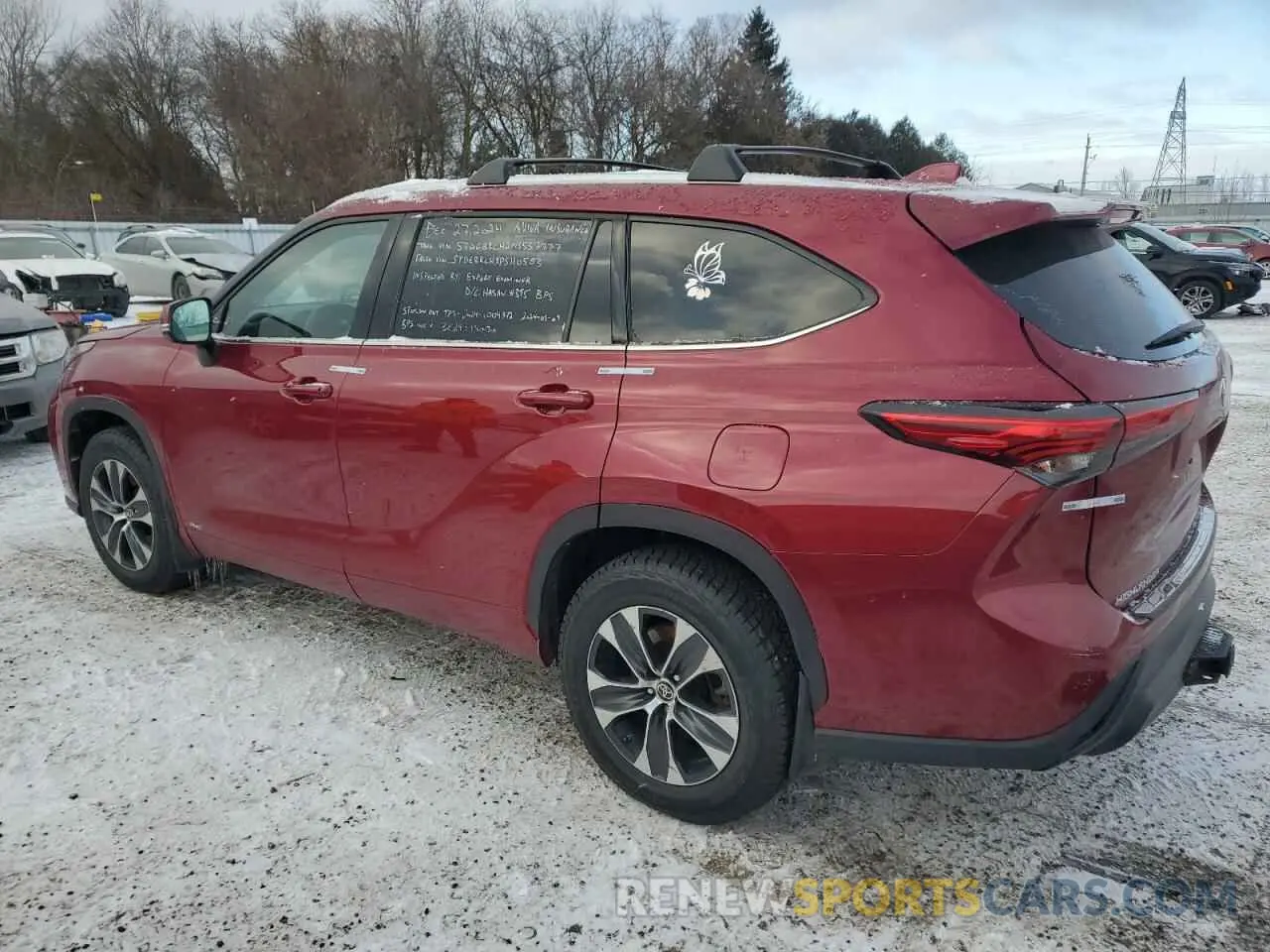 2 Фотография поврежденного автомобиля 5TDGBRCH2NS537777 TOYOTA HIGHLANDER 2022