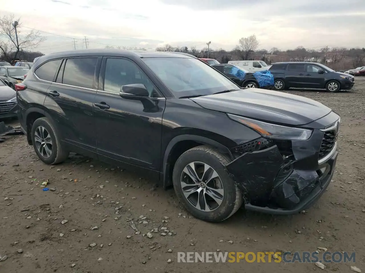 4 Photograph of a damaged car 5TDGBRCH2NS554661 TOYOTA HIGHLANDER 2022