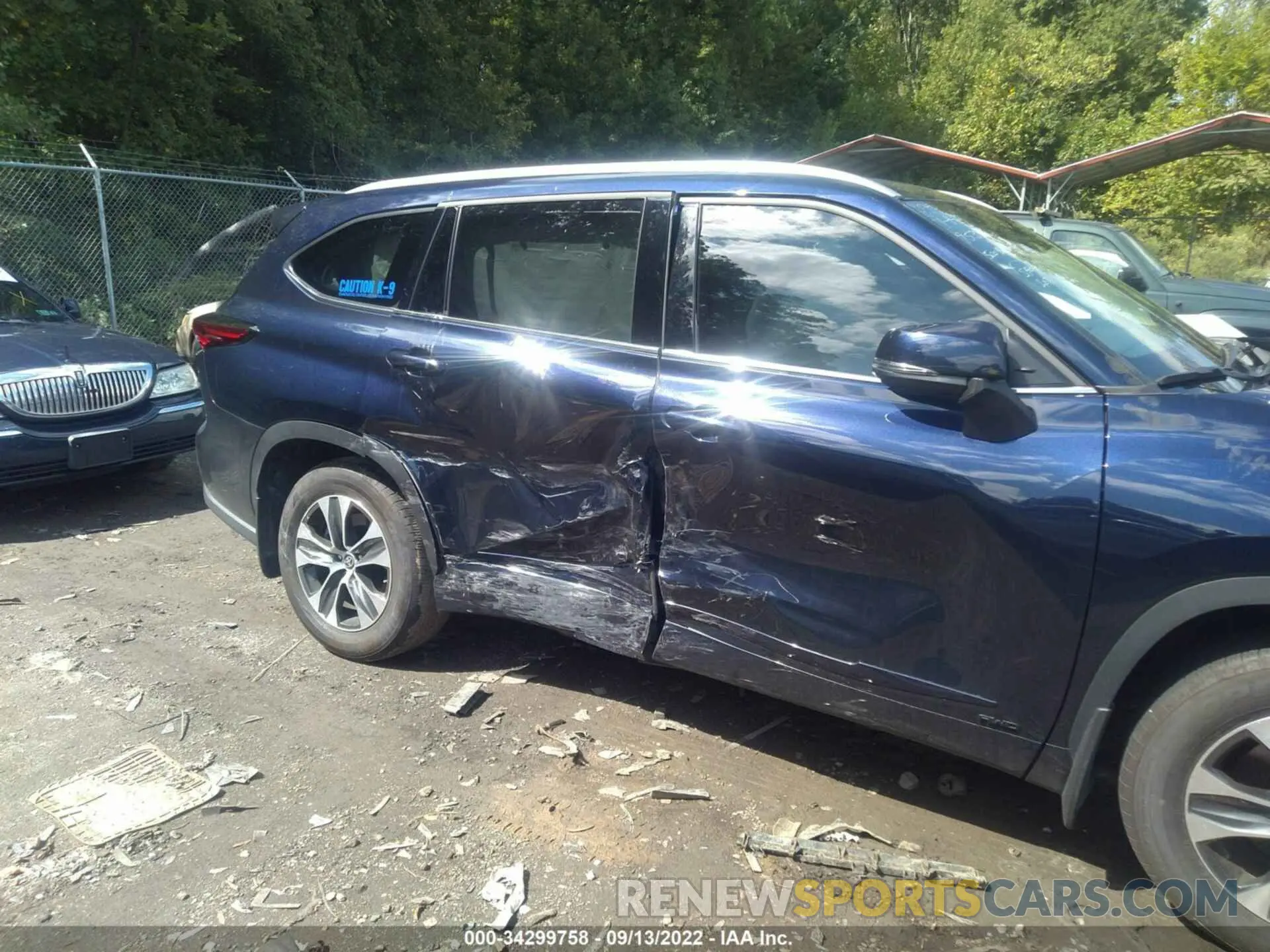 6 Фотография поврежденного автомобиля 5TDGBRCH4NS543953 TOYOTA HIGHLANDER 2022
