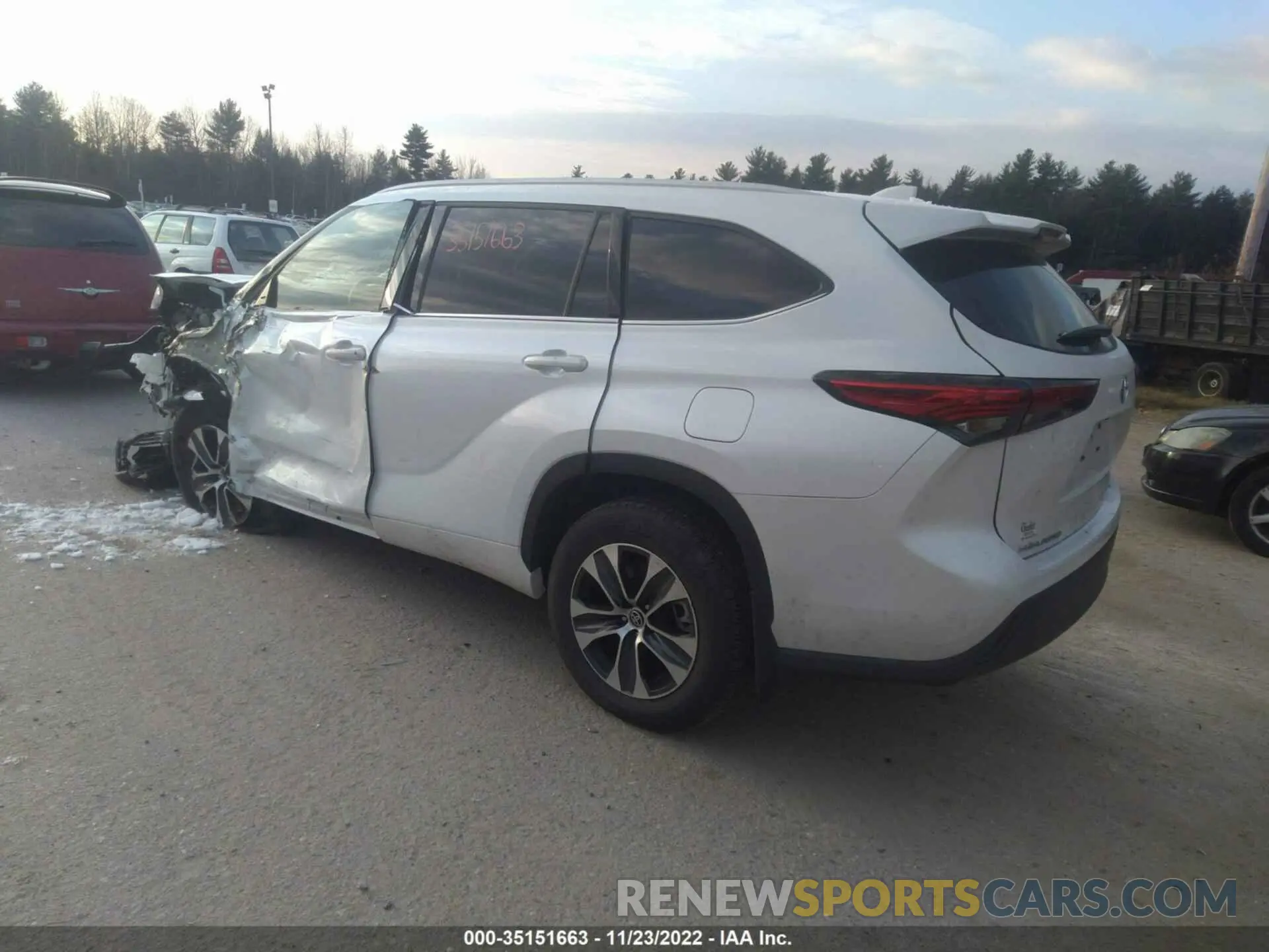 3 Фотография поврежденного автомобиля 5TDGBRCH5NS555335 TOYOTA HIGHLANDER 2022