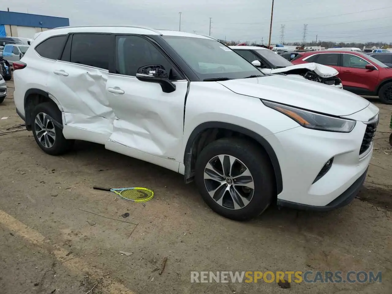 4 Фотография поврежденного автомобиля 5TDGBRCH7NS540786 TOYOTA HIGHLANDER 2022