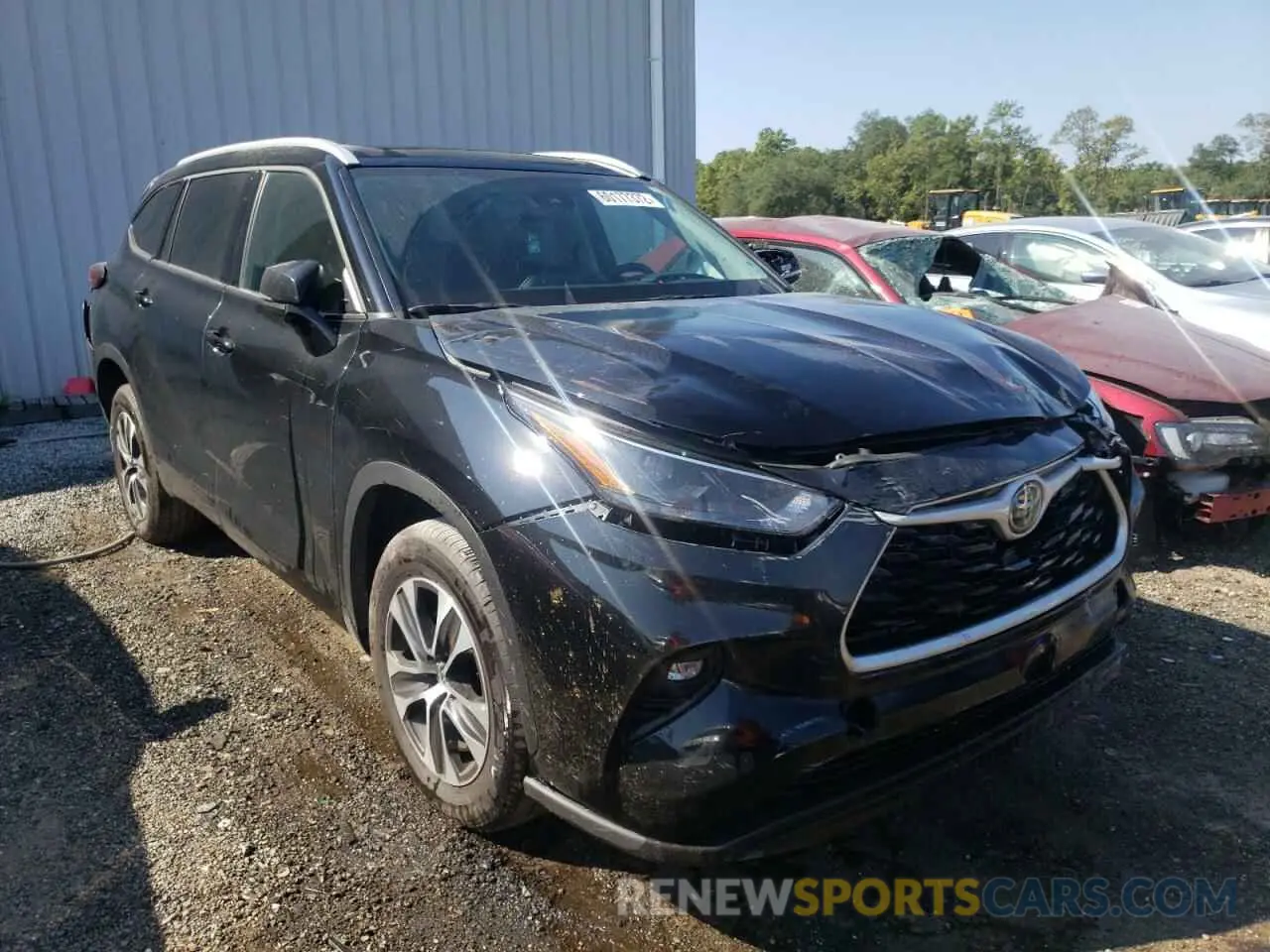 1 Photograph of a damaged car 5TDGZRAH0NS548243 TOYOTA HIGHLANDER 2022