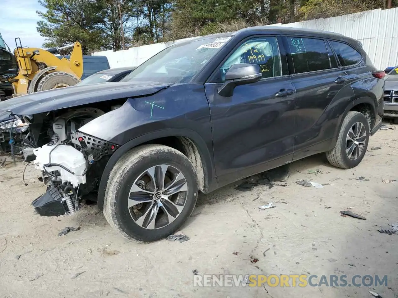 1 Фотография поврежденного автомобиля 5TDGZRAH2NS107293 TOYOTA HIGHLANDER 2022