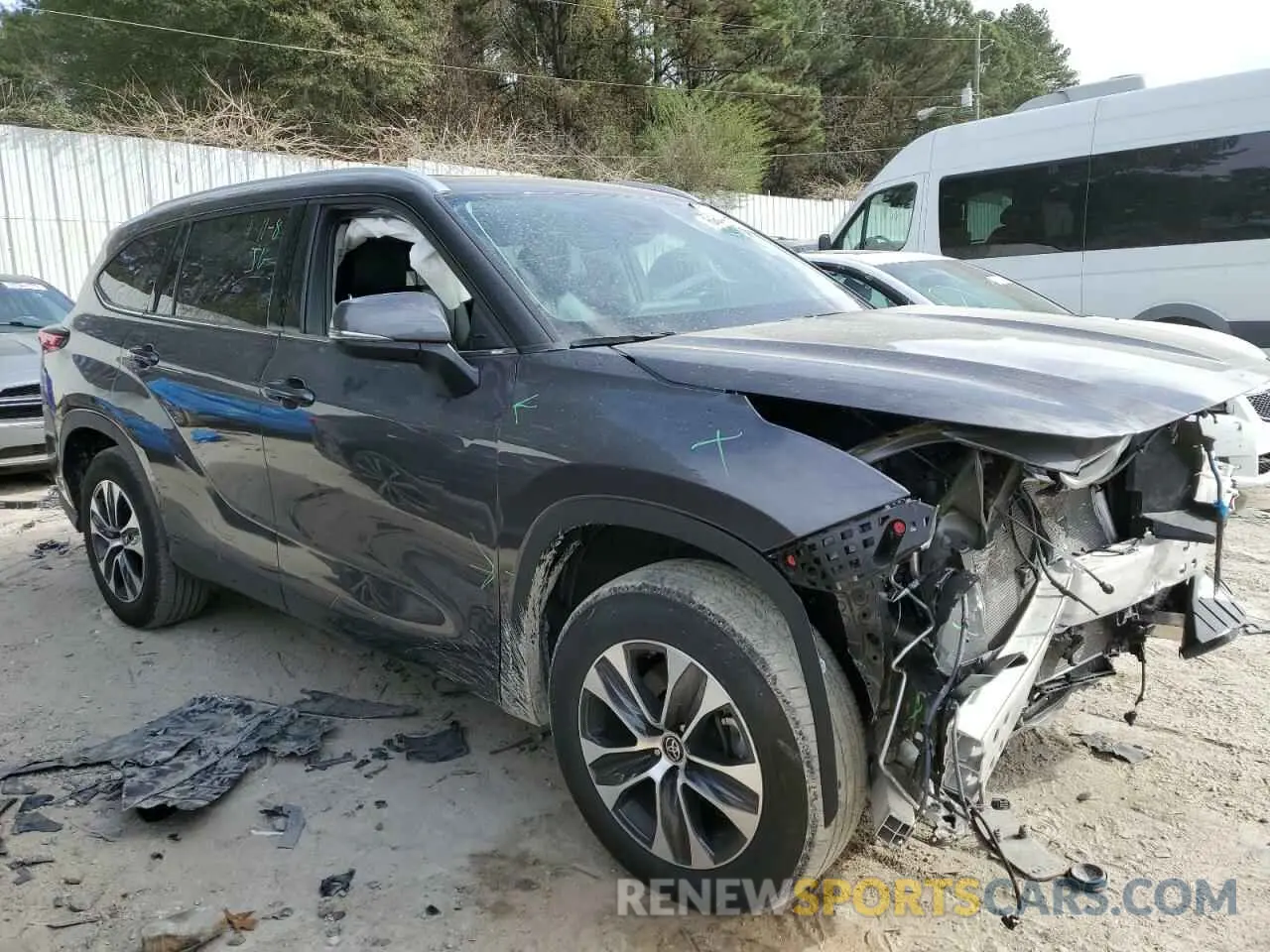 4 Фотография поврежденного автомобиля 5TDGZRAH2NS107293 TOYOTA HIGHLANDER 2022