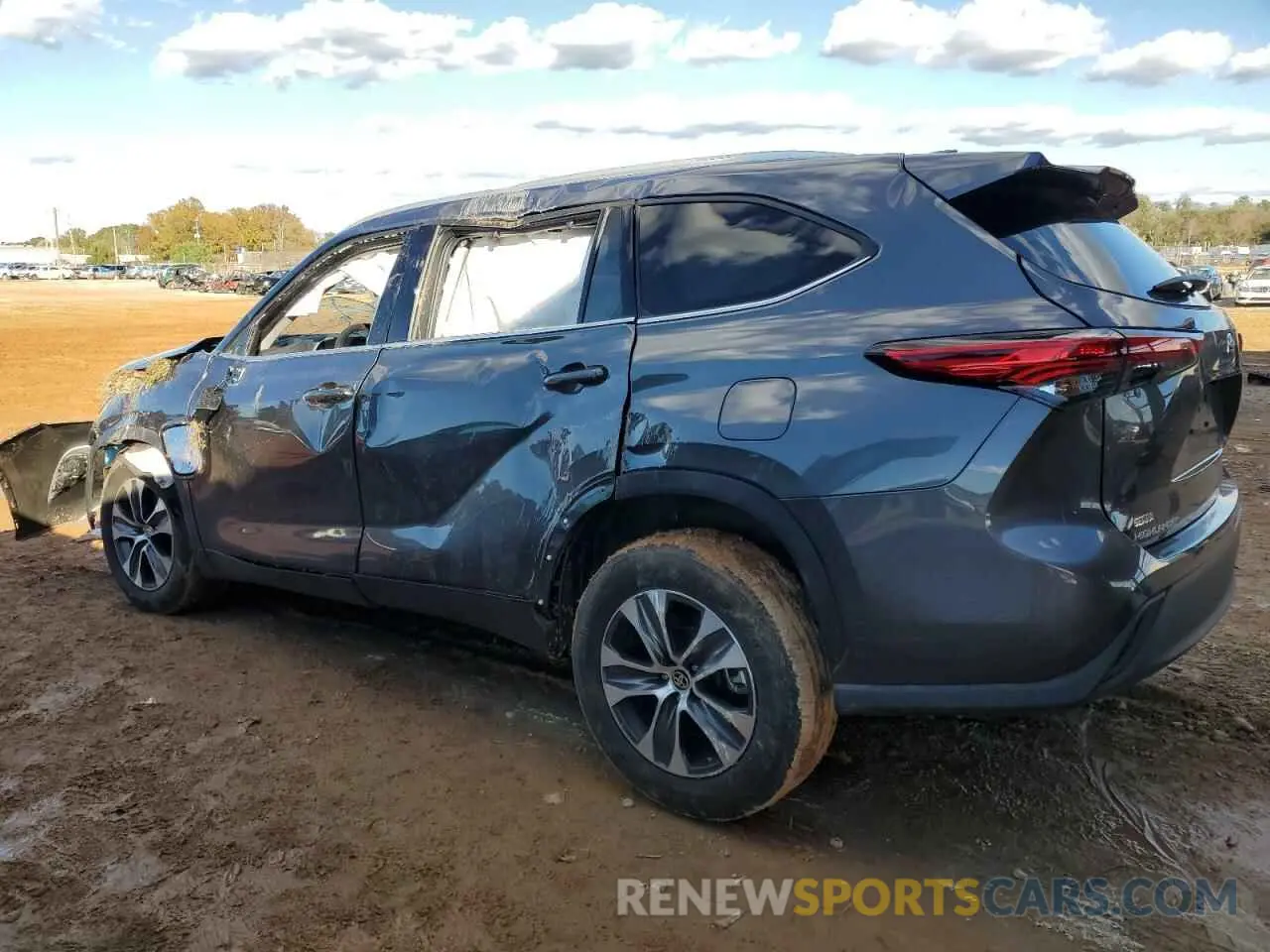 2 Фотография поврежденного автомобиля 5TDGZRAH2NS140715 TOYOTA HIGHLANDER 2022