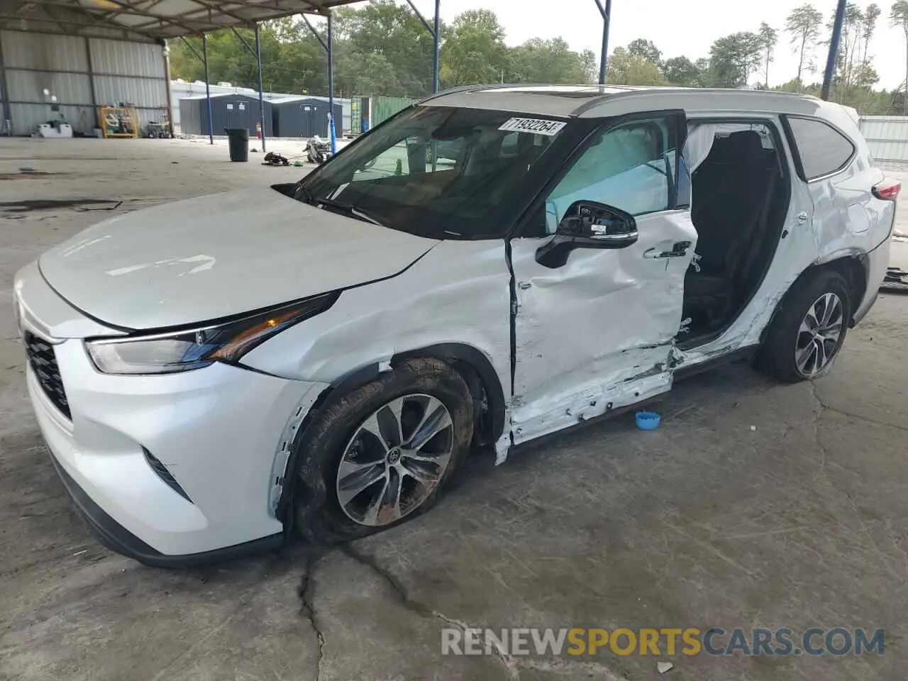 1 Photograph of a damaged car 5TDGZRAH2NS559969 TOYOTA HIGHLANDER 2022