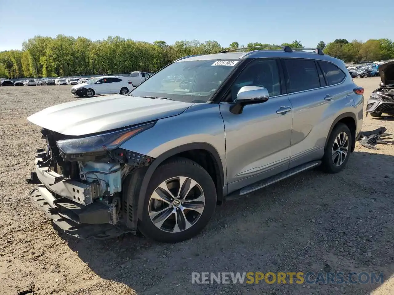 1 Photograph of a damaged car 5TDGZRAH3NS115418 TOYOTA HIGHLANDER 2022