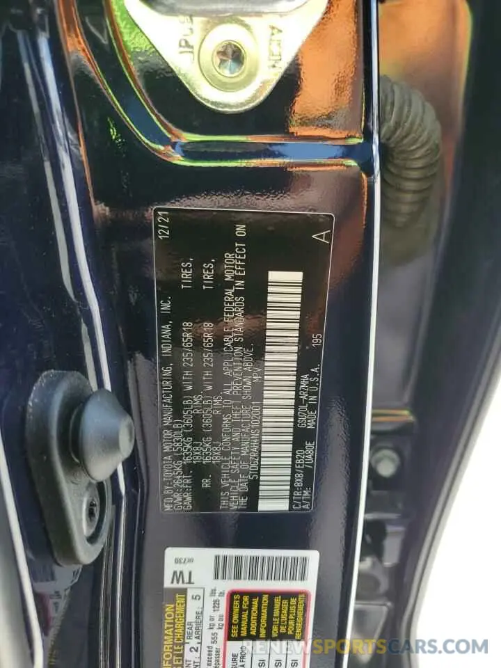 15 Фотография поврежденного автомобиля 5TDGZRAH4NS102001 TOYOTA HIGHLANDER 2022