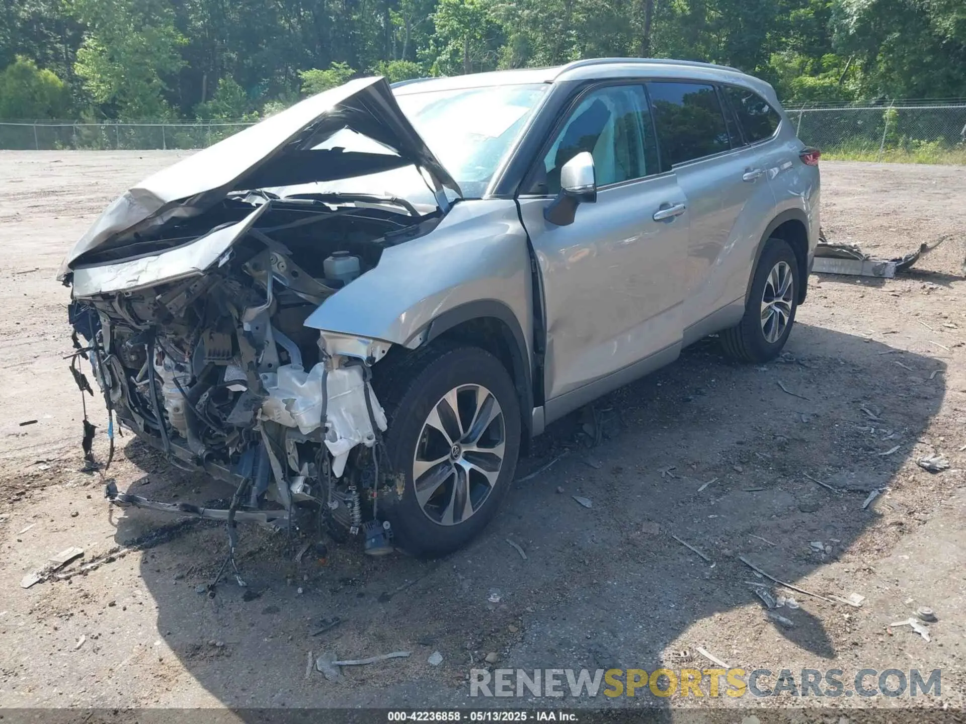 2 Фотография поврежденного автомобиля 5TDGZRAH6NS092054 TOYOTA HIGHLANDER 2022