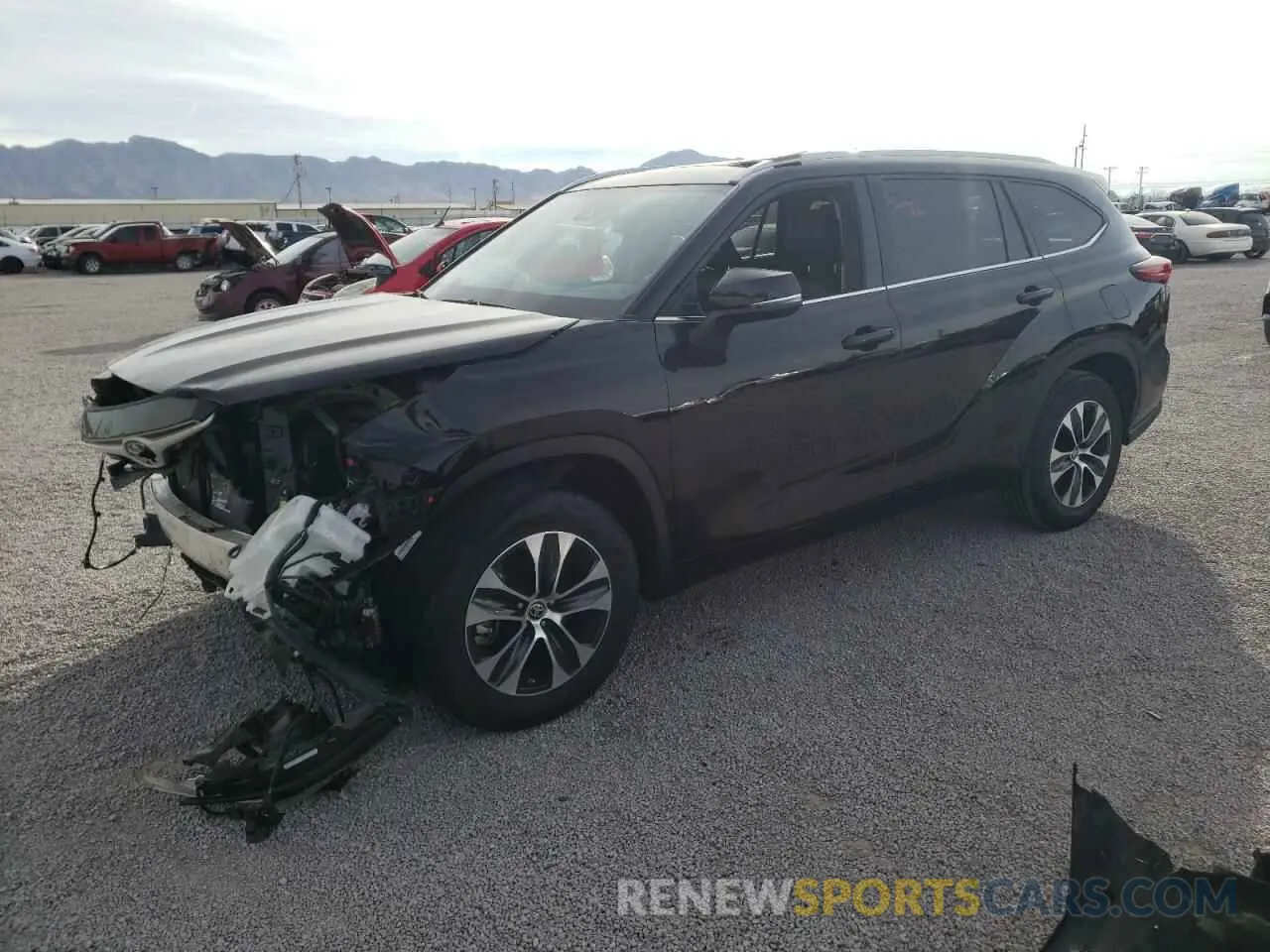 1 Photograph of a damaged car 5TDGZRAH6NS551955 TOYOTA HIGHLANDER 2022