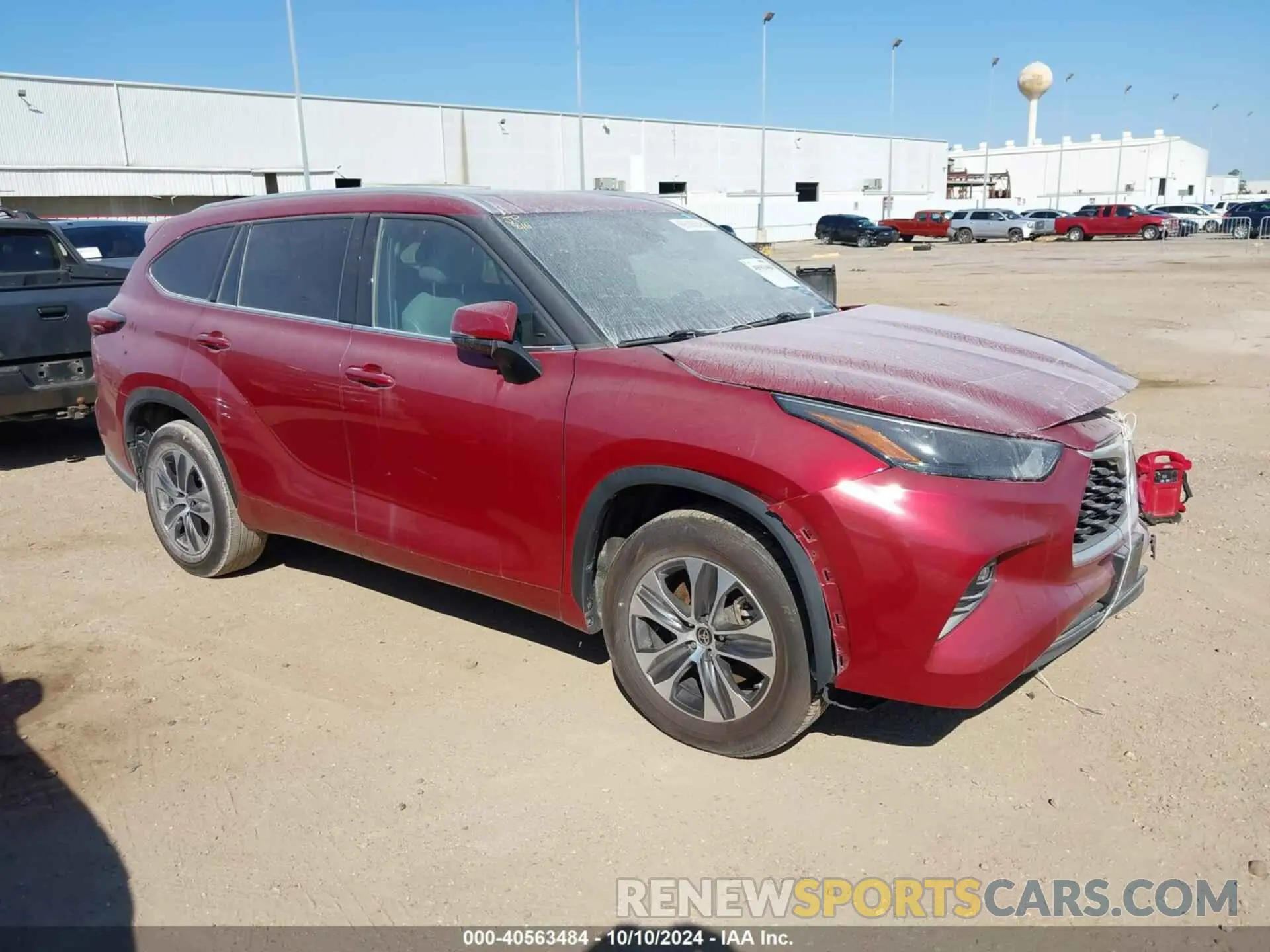 1 Photograph of a damaged car 5TDGZRAH7NS542925 TOYOTA HIGHLANDER 2022