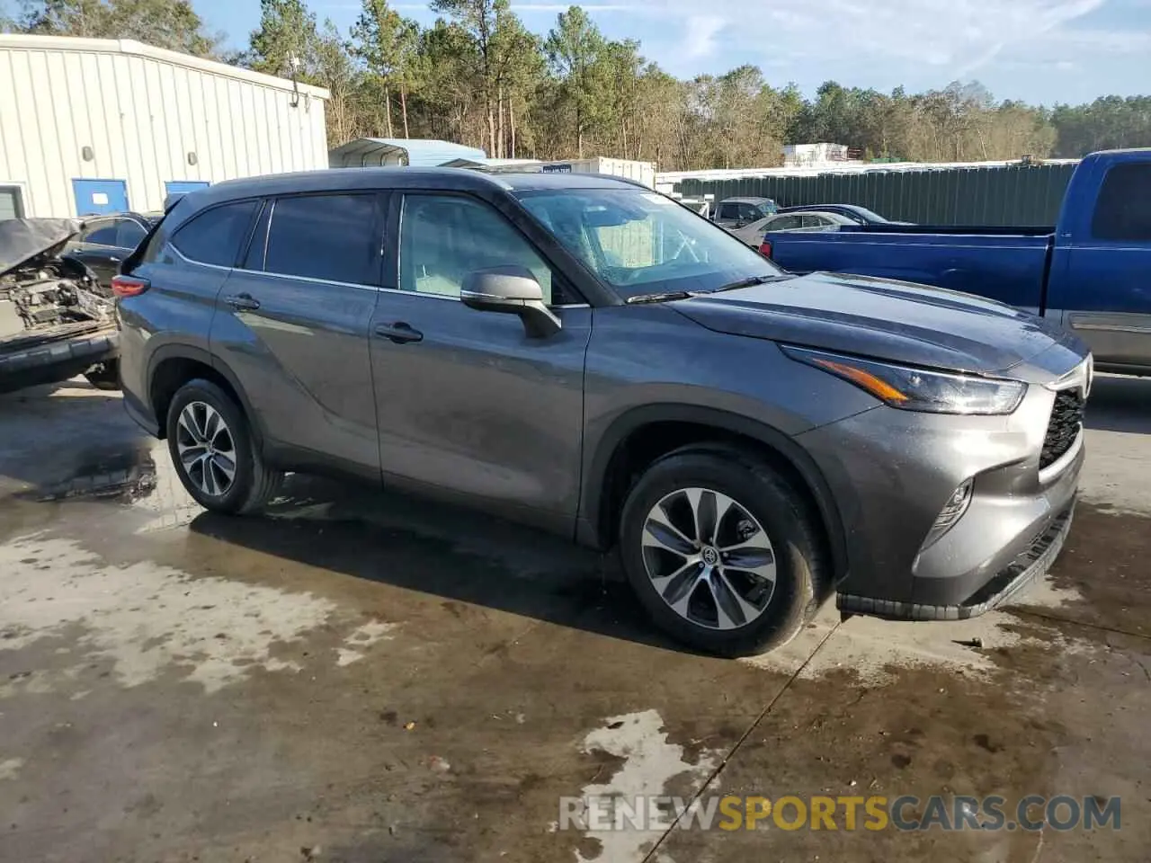 4 Фотография поврежденного автомобиля 5TDGZRAH7NS556775 TOYOTA HIGHLANDER 2022
