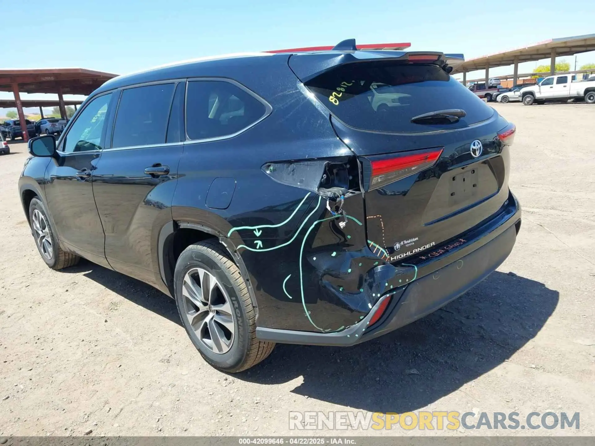 6 Фотография поврежденного автомобиля 5TDGZRAHXNS544927 TOYOTA HIGHLANDER 2022