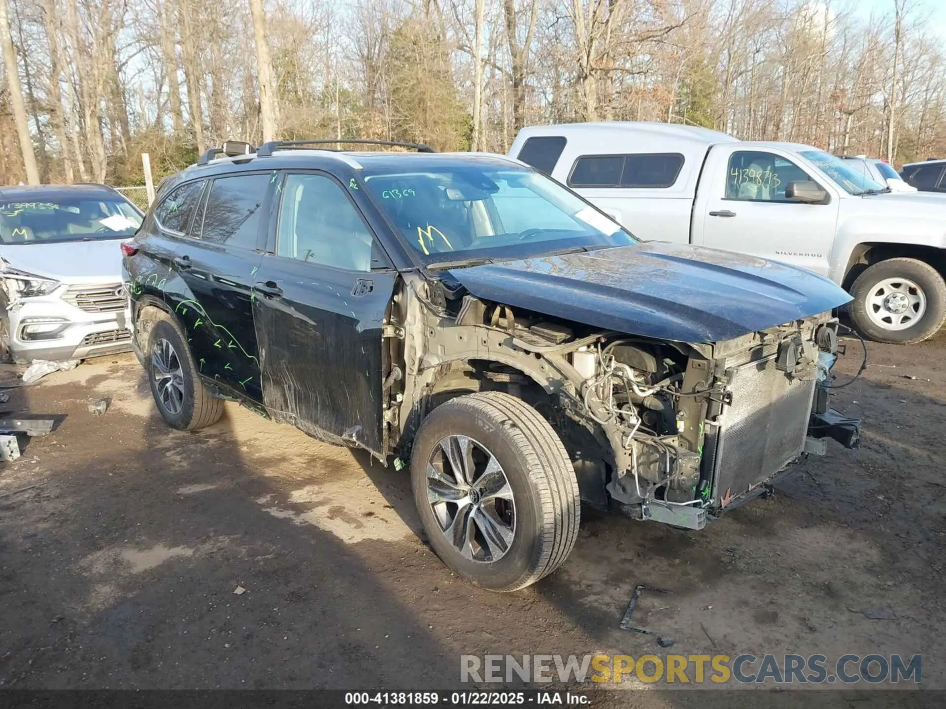 1 Photograph of a damaged car 5TDGZRBH1NS586403 TOYOTA HIGHLANDER 2022