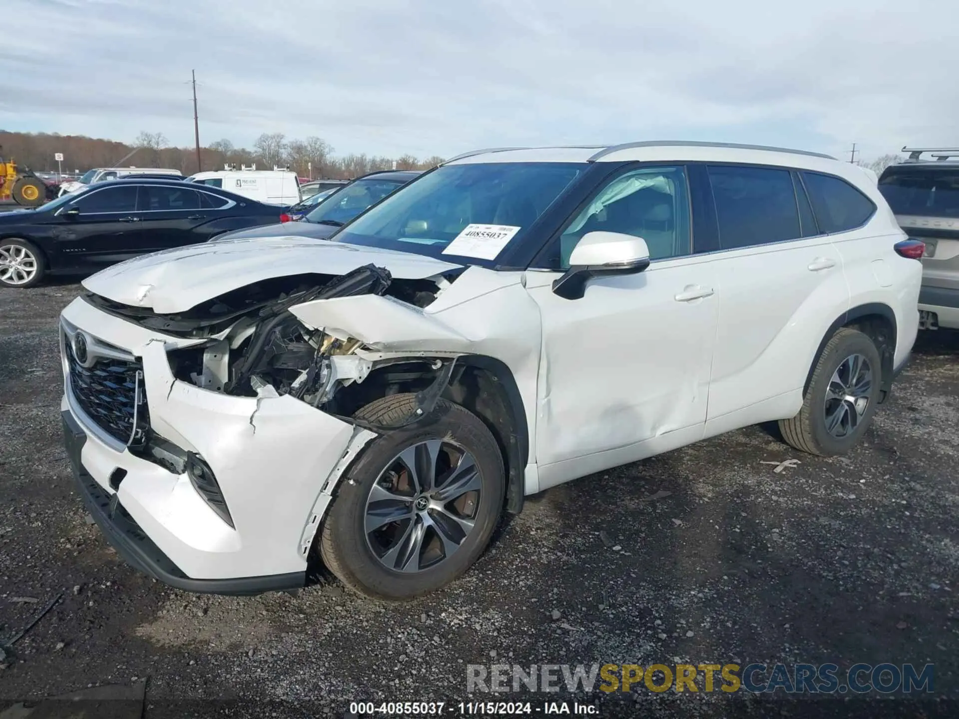 2 Photograph of a damaged car 5TDGZRBH2NS193025 TOYOTA HIGHLANDER 2022