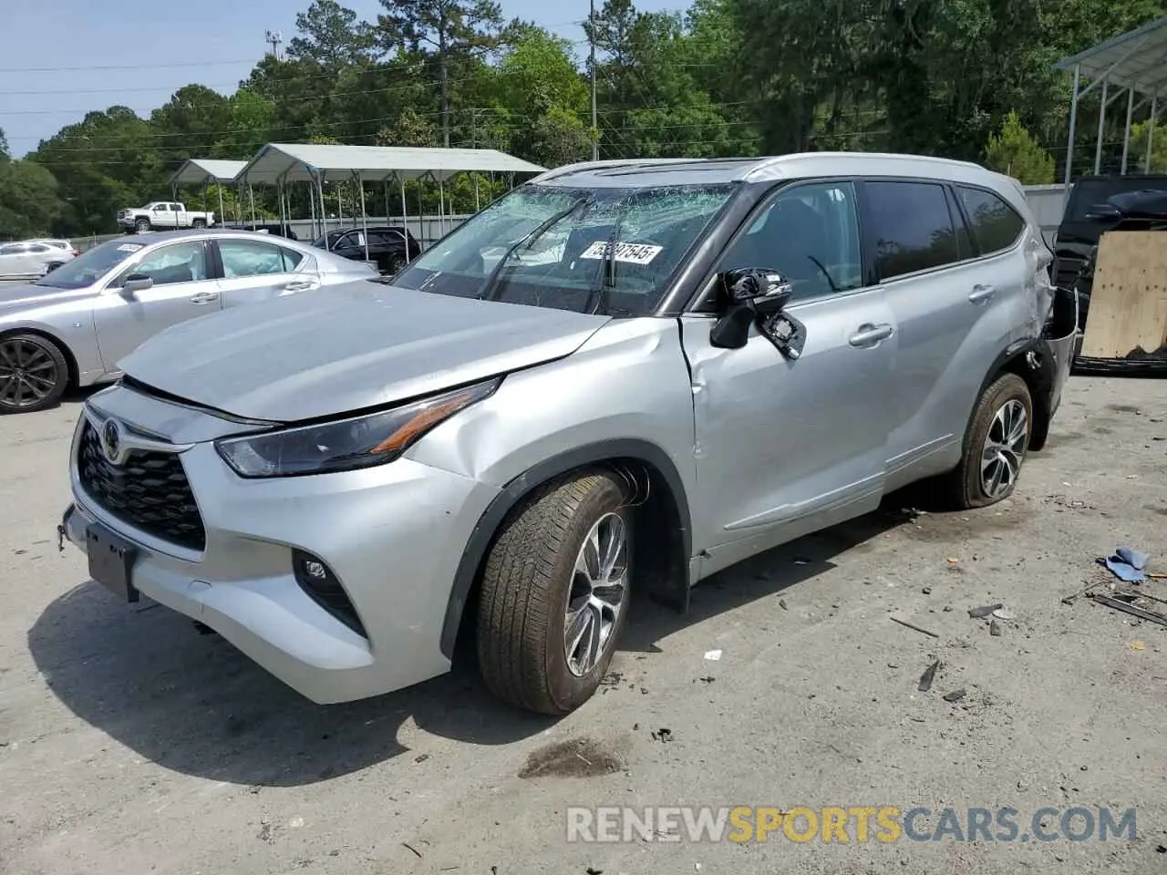 1 Photograph of a damaged car 5TDGZRBH3NS254141 TOYOTA HIGHLANDER 2022