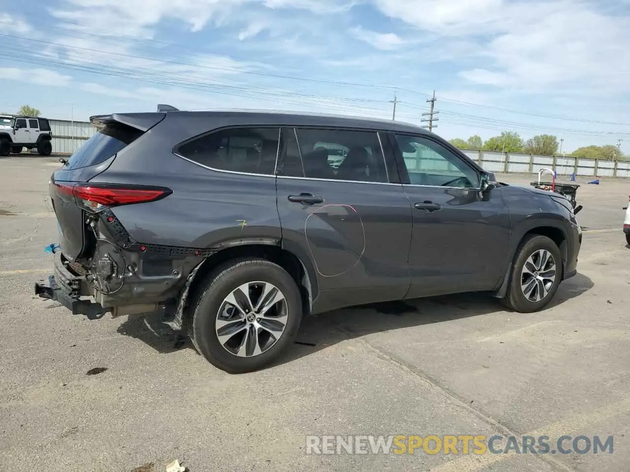 3 Фотография поврежденного автомобиля 5TDGZRBH5NS207788 TOYOTA HIGHLANDER 2022