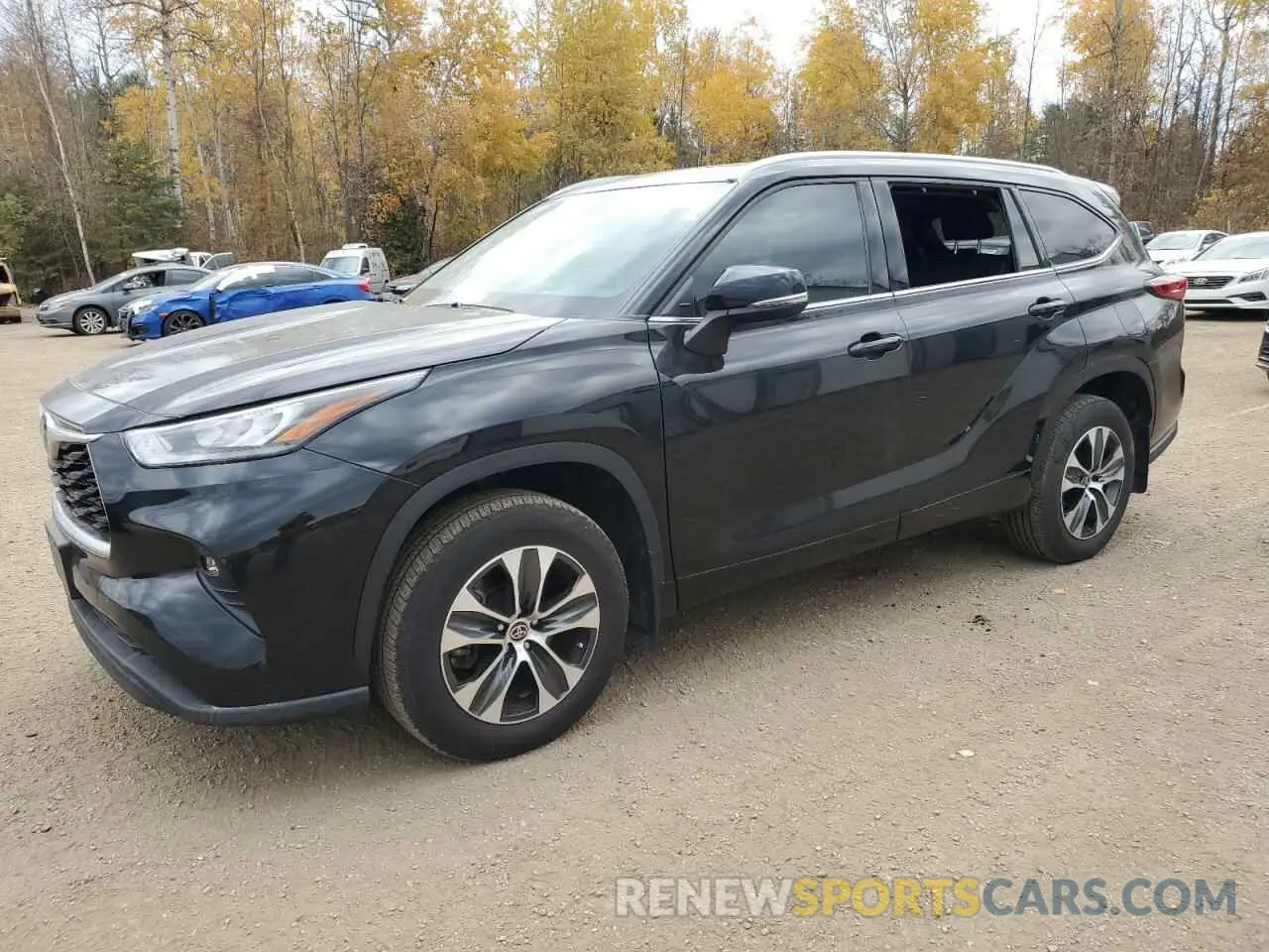 1 Photograph of a damaged car 5TDGZRBH5NS588865 TOYOTA HIGHLANDER 2022